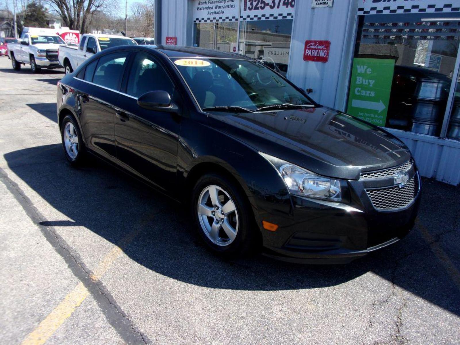 2014 BLACK CHEVROLET CRUZE LT (1G1PC5SB5E7) with an 1.4L engine, Automatic transmission, located at 501 E. Columbia St., Springfield, OH, 45503, (800) 262-7122, 39.925262, -83.801796 - *** LT *** Serviced and Detailed *** Check it out!!! *** Jay North Auto has offered hand picked vehicles since 1965! Our customer's enjoy a NO pressure buying experience with a small town feel. All of our vehicles get fully inspected and detailed. We are a preferred dealer for many local credit - Photo #1