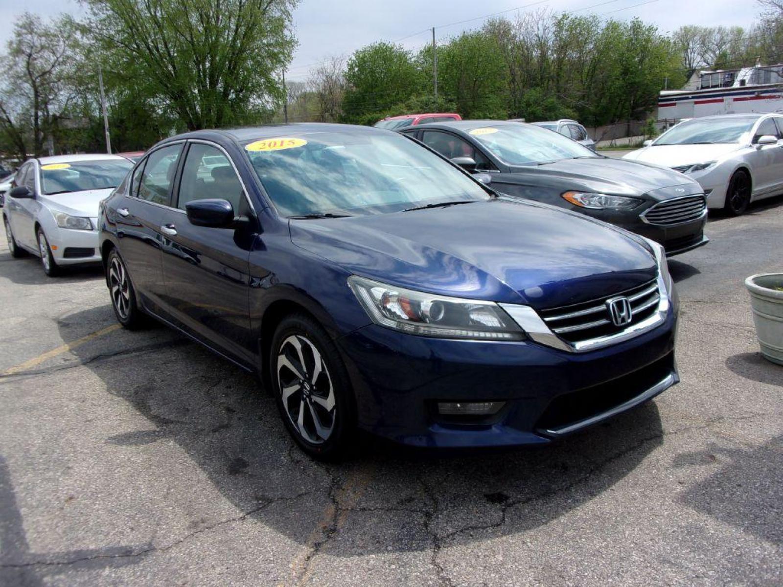 2015 BLUE HONDA ACCORD SPORT (1HGCR2F5XFA) with an 2.4L engine, Continuously Variable transmission, located at 501 E. Columbia St., Springfield, OH, 45503, (800) 262-7122, 39.925262, -83.801796 - *** Sport *** New Tires *** Serviced and Detailed *** FWD *** Jay North Auto has offered hand picked vehicles since 1965! Our customer's enjoy a NO pressure buying experience with a small town feel. All of our vehicles get fully inspected and detailed. We are a preferred dealer for many local c - Photo #2