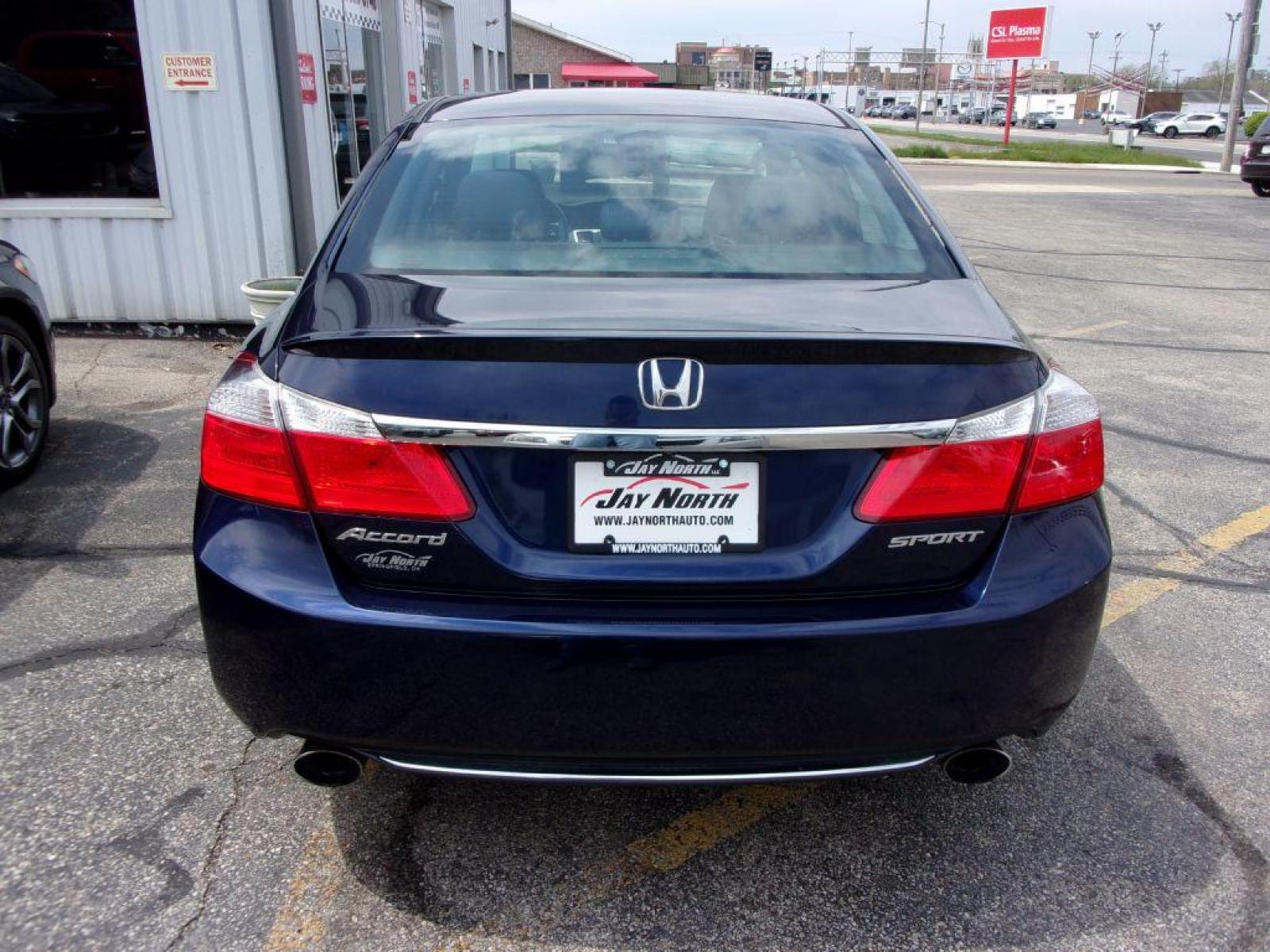 2015 BLUE HONDA ACCORD SPORT (1HGCR2F5XFA) with an 2.4L engine, Continuously Variable transmission, located at 501 E. Columbia St., Springfield, OH, 45503, (800) 262-7122, 39.925262, -83.801796 - *** Sport *** New Tires *** Serviced and Detailed *** FWD *** Jay North Auto has offered hand picked vehicles since 1965! Our customer's enjoy a NO pressure buying experience with a small town feel. All of our vehicles get fully inspected and detailed. We are a preferred dealer for many local c - Photo #4