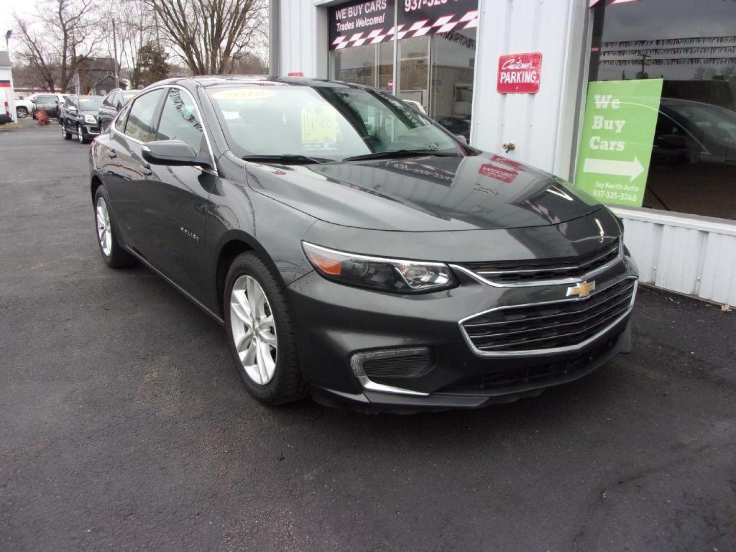 2018 GRAY CHEVROLET MALIBU LT (1G1ZD5ST2JF) with an 1.5L engine, Automatic transmission, located at 501 E. Columbia St., Springfield, OH, 45503, (800) 262-7122, 39.925262, -83.801796 - ***Clean Carfax***LT***Moonroof***Back-up Camera***84K Miles***Serviced and Detailed*** Jay North Auto has offered hand picked vehicles since 1965! Our customer's enjoy a NO pressure buying experience with a small town feel. All of our vehicles get fully inspected and detailed. We are a preferre - Photo#2