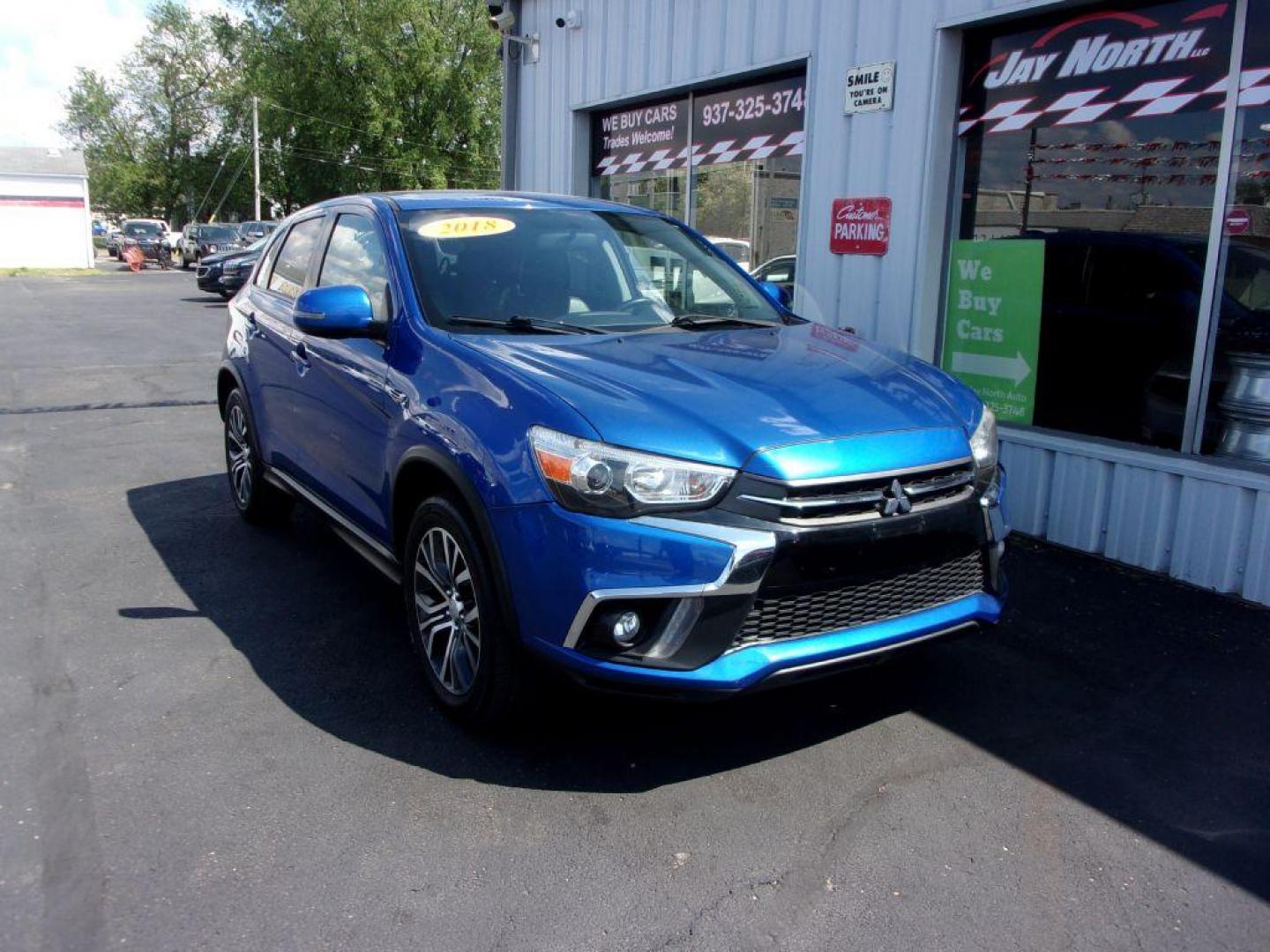 2018 BLUE MITSUBISHI OUTLANDER SPORT SE (JA4AP3AW1JU) with an 2.4L engine, Continuously Variable transmission, located at 501 E. Columbia St., Springfield, OH, 45503, (800) 262-7122, 39.925262, -83.801796 - ***Clean Carfax***Outlander Sport***Heated Seats***Carplay and Android Auto***Back-up Camera***New Brakes***Serviced and Detailed*** Jay North Auto has offered hand picked vehicles since 1965! Our customer's enjoy a NO pressure buying experience with a small town feel. All of our vehicles get fu - Photo#2