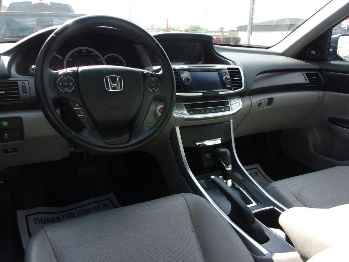 2013 BLUE HONDA ACCORD EXL (1HGCR2F89DA) with an 2.4L engine, Continuously Variable transmission, located at 501 E. Columbia St., Springfield, OH, 45503, (800) 262-7122, 39.925262, -83.801796 - Photo#13
