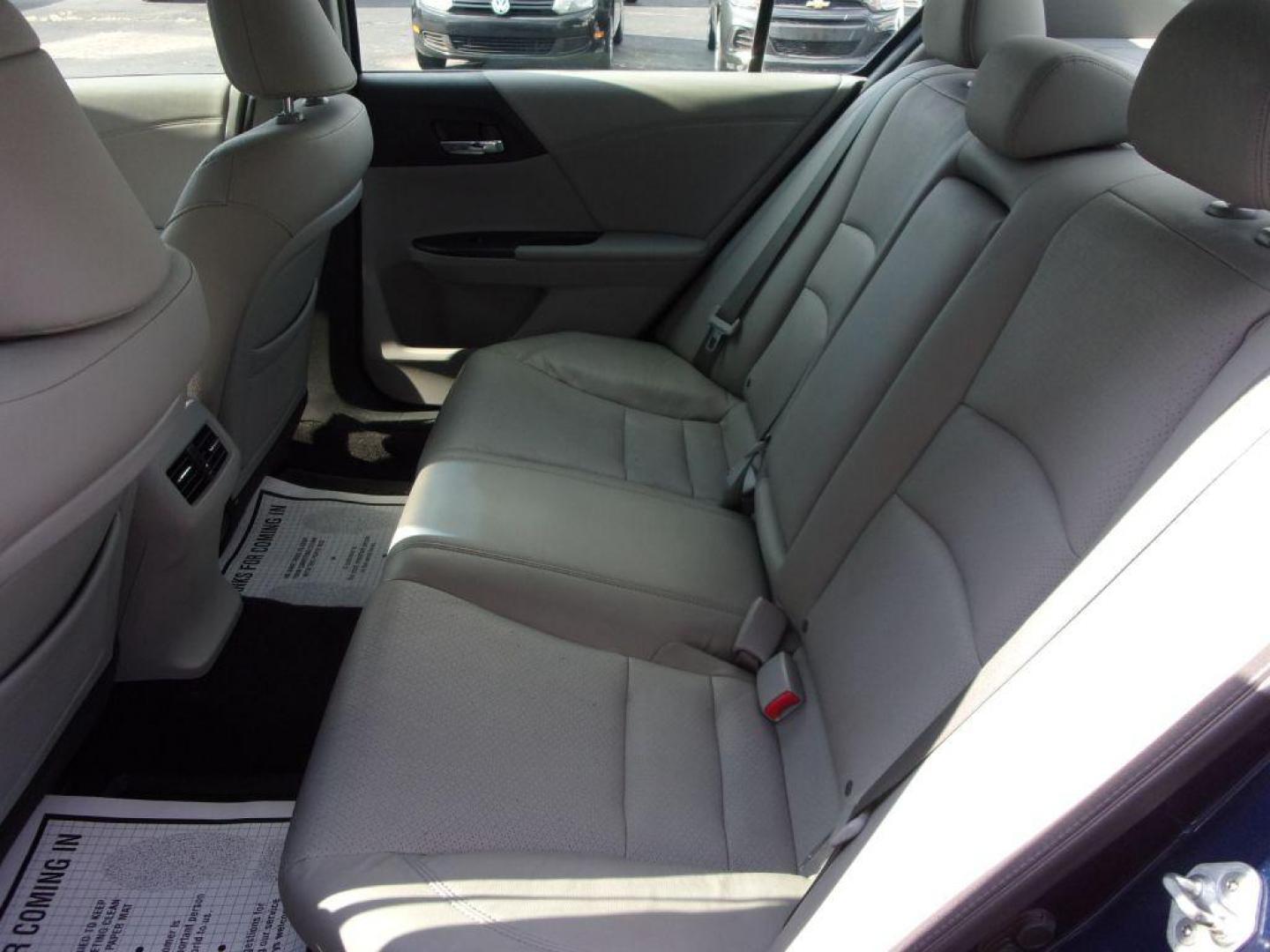 2013 BLUE HONDA ACCORD EXL (1HGCR2F89DA) with an 2.4L engine, Continuously Variable transmission, located at 501 E. Columbia St., Springfield, OH, 45503, (800) 262-7122, 39.925262, -83.801796 - Photo#15