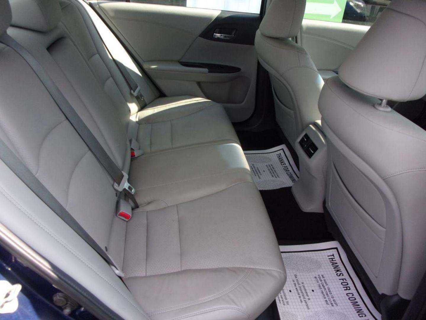 2013 BLUE HONDA ACCORD EXL (1HGCR2F89DA) with an 2.4L engine, Continuously Variable transmission, located at 501 E. Columbia St., Springfield, OH, 45503, (800) 262-7122, 39.925262, -83.801796 - Photo#18