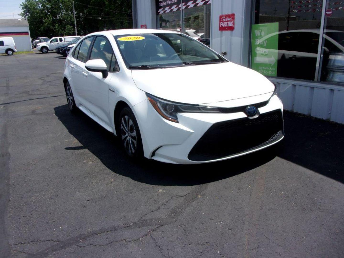 2020 WHITE TOYOTA COROLLA LE HYBRID (JTDEBRBE3LJ) with an 1.8L engine, Continuously Variable transmission, located at 501 E. Columbia St., Springfield, OH, 45503, (800) 262-7122, 39.925262, -83.801796 - ***1-Owner***Clean Carfax***New Tires***Hybrid***LE***Serviced and Detailed*** Jay North Auto has offered hand picked vehicles since 1965! Our customer's enjoy a NO pressure buying experience with a small town feel. All of our vehicles get fully inspected and detailed. We are a preferred dealer - Photo#2