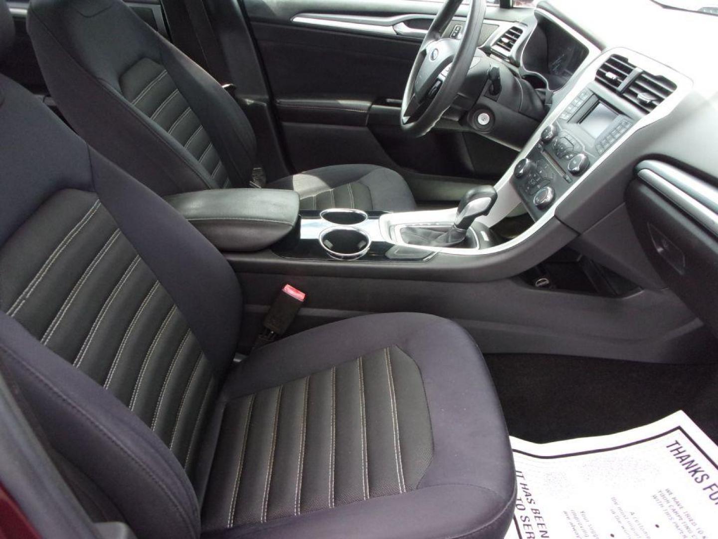2013 RED FORD FUSION SE (3FA6P0H77DR) with an 2.5L engine, Automatic transmission, located at 501 E. Columbia St., Springfield, OH, 45503, (800) 262-7122, 39.925262, -83.801796 - ***Clean Carfax***New Front and Rear Pads and Rotors***New Suspention Parts***SE***2.5L***Serviced and Detailed*** - Photo#18