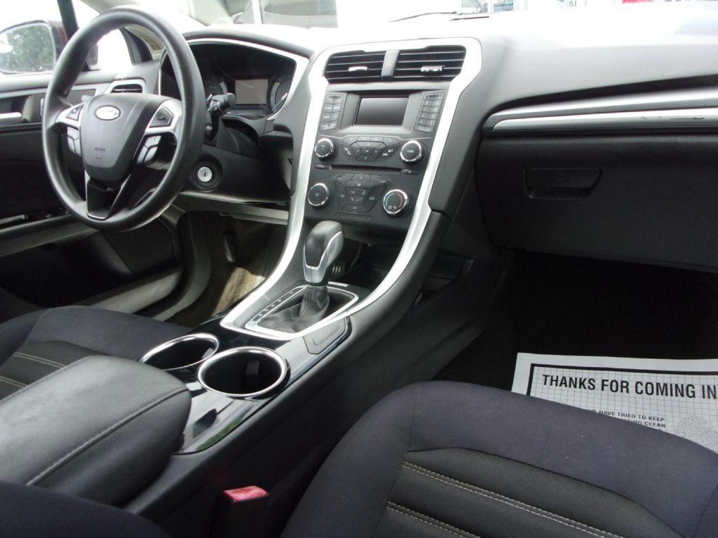 2013 RED FORD FUSION SE (3FA6P0H77DR) with an 2.5L engine, Automatic transmission, located at 501 E. Columbia St., Springfield, OH, 45503, (800) 262-7122, 39.925262, -83.801796 - ***Clean Carfax***New Front and Rear Pads and Rotors***New Suspention Parts***SE***2.5L***Serviced and Detailed*** - Photo#19