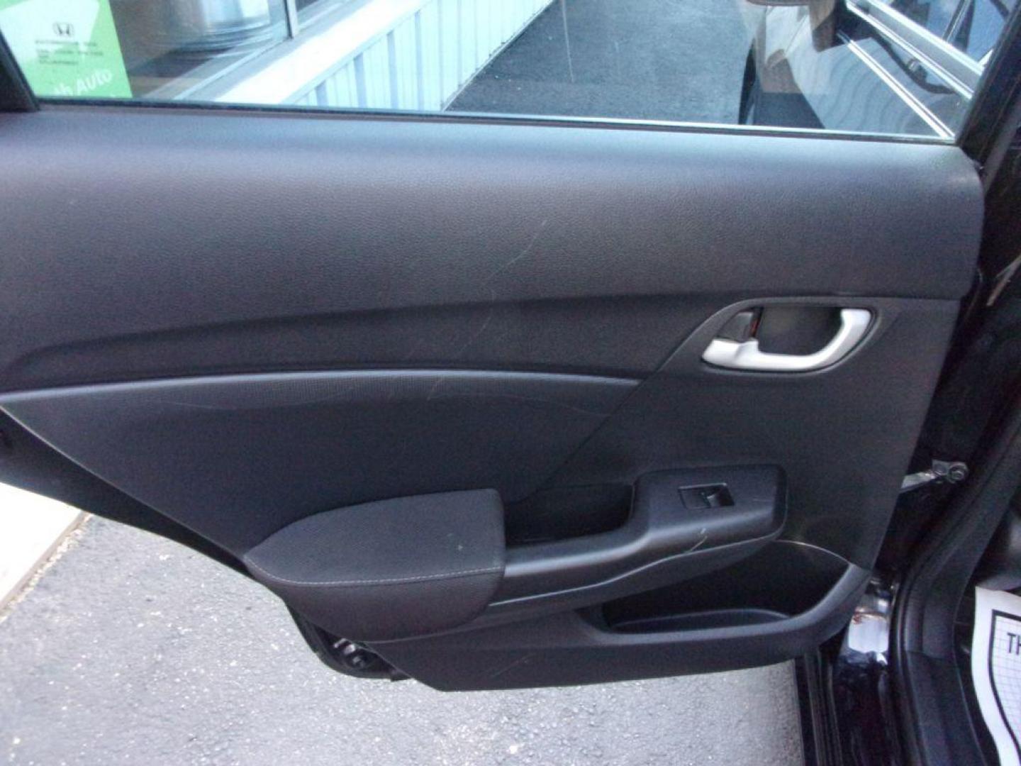 2015 BLACK HONDA CIVIC LX (19XFB2E55FE) with an 1.8L engine, 5-Speed Manual transmission, located at 501 E. Columbia St., Springfield, OH, 45503, (800) 262-7122, 39.925262, -83.801796 - Photo#12
