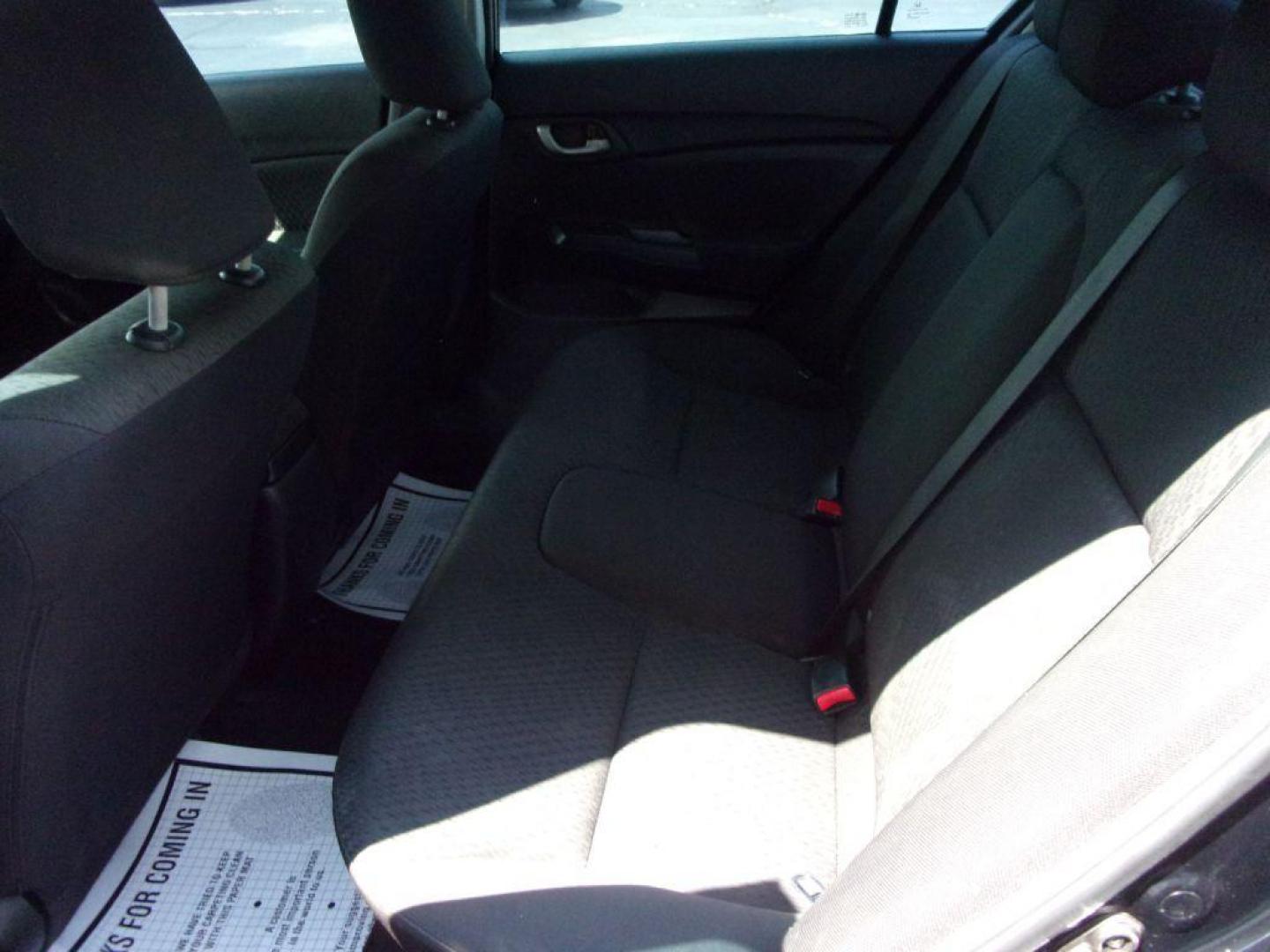2015 BLACK HONDA CIVIC LX (19XFB2E55FE) with an 1.8L engine, 5-Speed Manual transmission, located at 501 E. Columbia St., Springfield, OH, 45503, (800) 262-7122, 39.925262, -83.801796 - Photo#13
