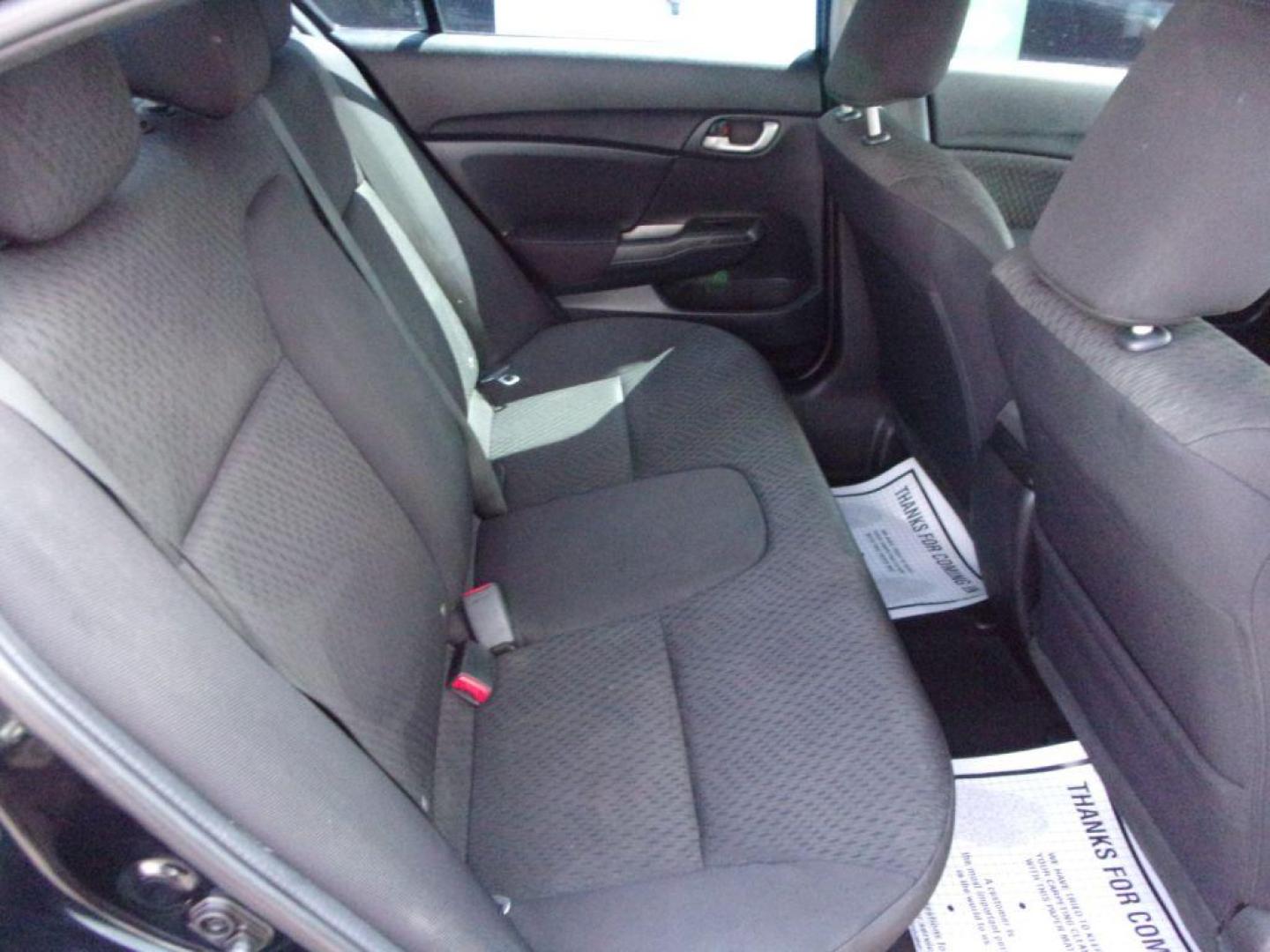 2015 BLACK HONDA CIVIC LX (19XFB2E55FE) with an 1.8L engine, 5-Speed Manual transmission, located at 501 E. Columbia St., Springfield, OH, 45503, (800) 262-7122, 39.925262, -83.801796 - Photo#16