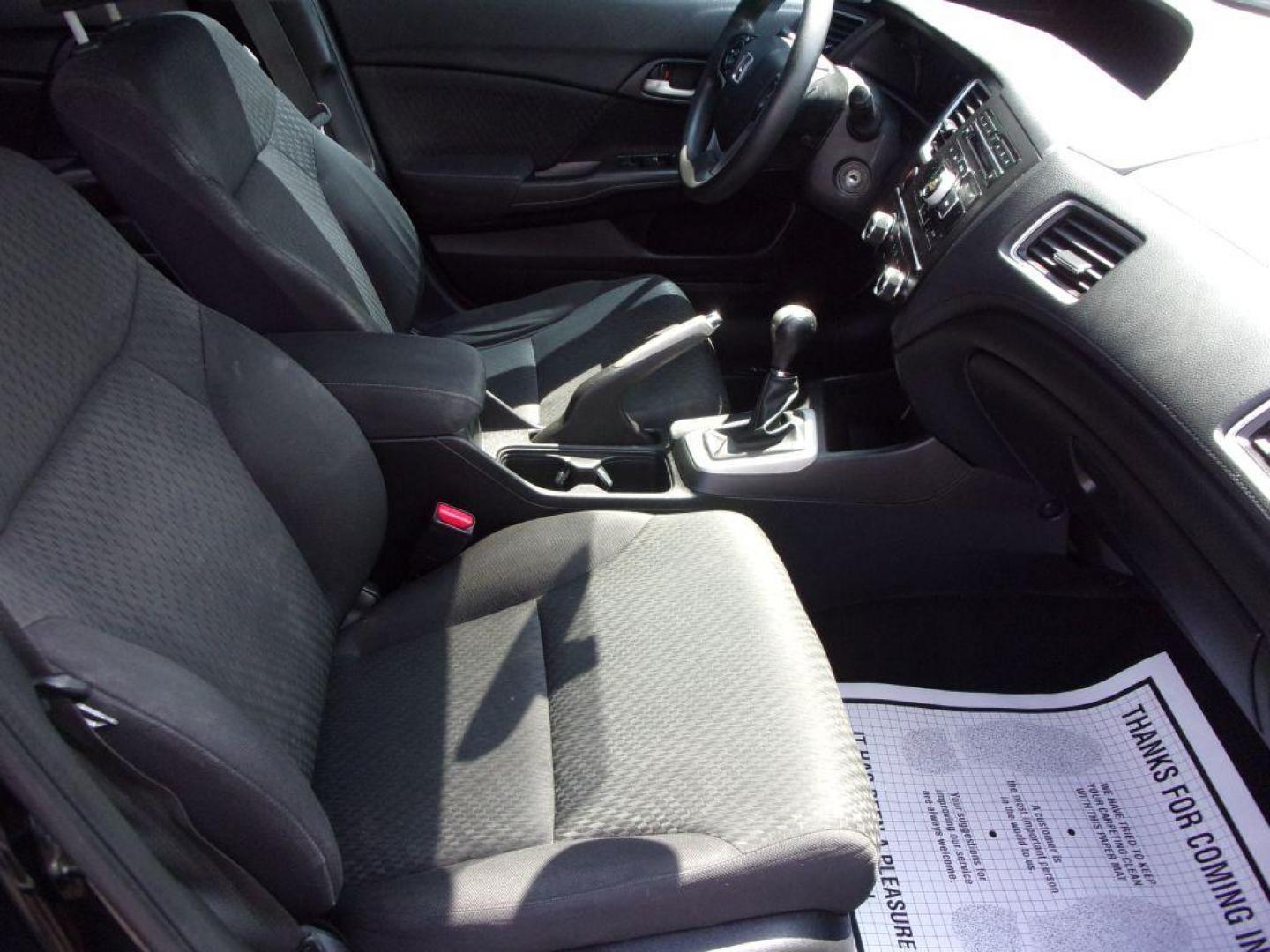 2015 BLACK HONDA CIVIC LX (19XFB2E55FE) with an 1.8L engine, 5-Speed Manual transmission, located at 501 E. Columbia St., Springfield, OH, 45503, (800) 262-7122, 39.925262, -83.801796 - Photo#18