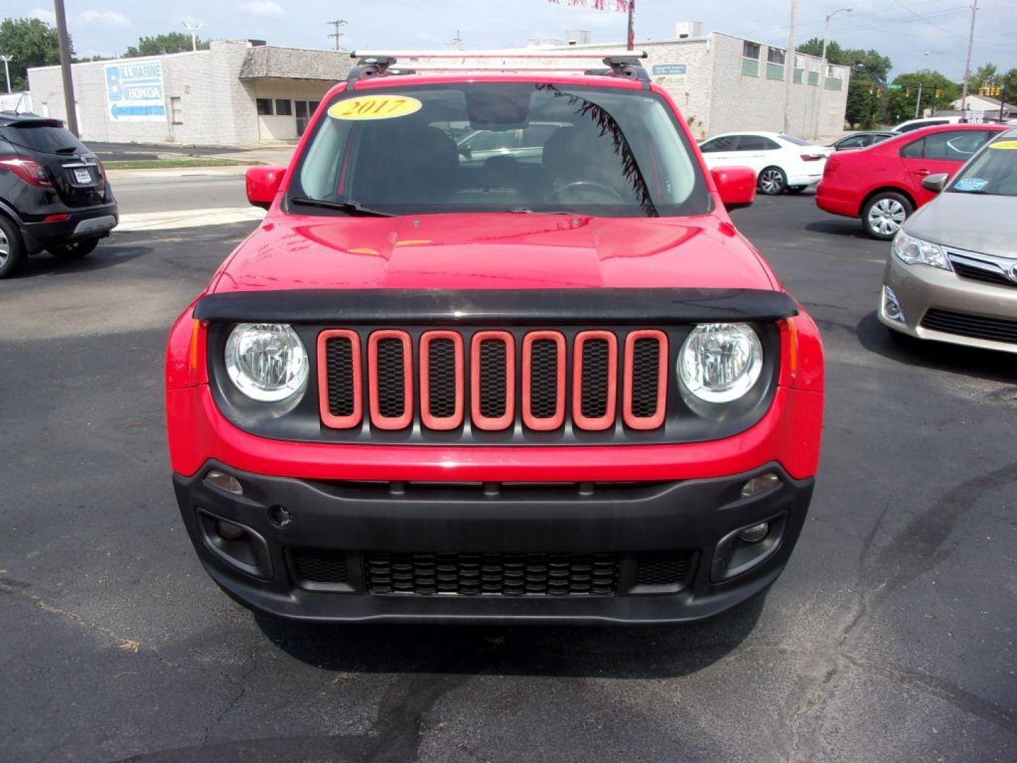 2017 RED JEEP RENEGADE LATITUDE (ZACCJBBB9HP) with an 2.4L engine, Automatic transmission, located at 501 E. Columbia St., Springfield, OH, 45503, (800) 262-7122, 39.925262, -83.801796 - Photo#1