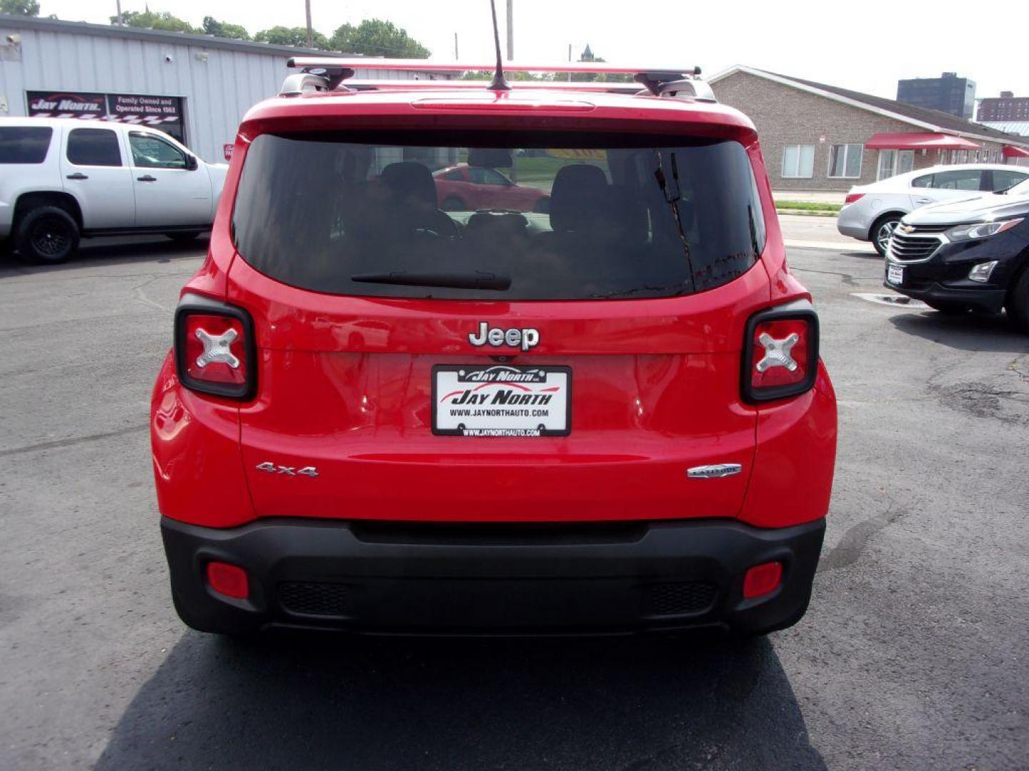 2017 RED JEEP RENEGADE LATITUDE (ZACCJBBB9HP) with an 2.4L engine, Automatic transmission, located at 501 E. Columbia St., Springfield, OH, 45503, (800) 262-7122, 39.925262, -83.801796 - Photo#4