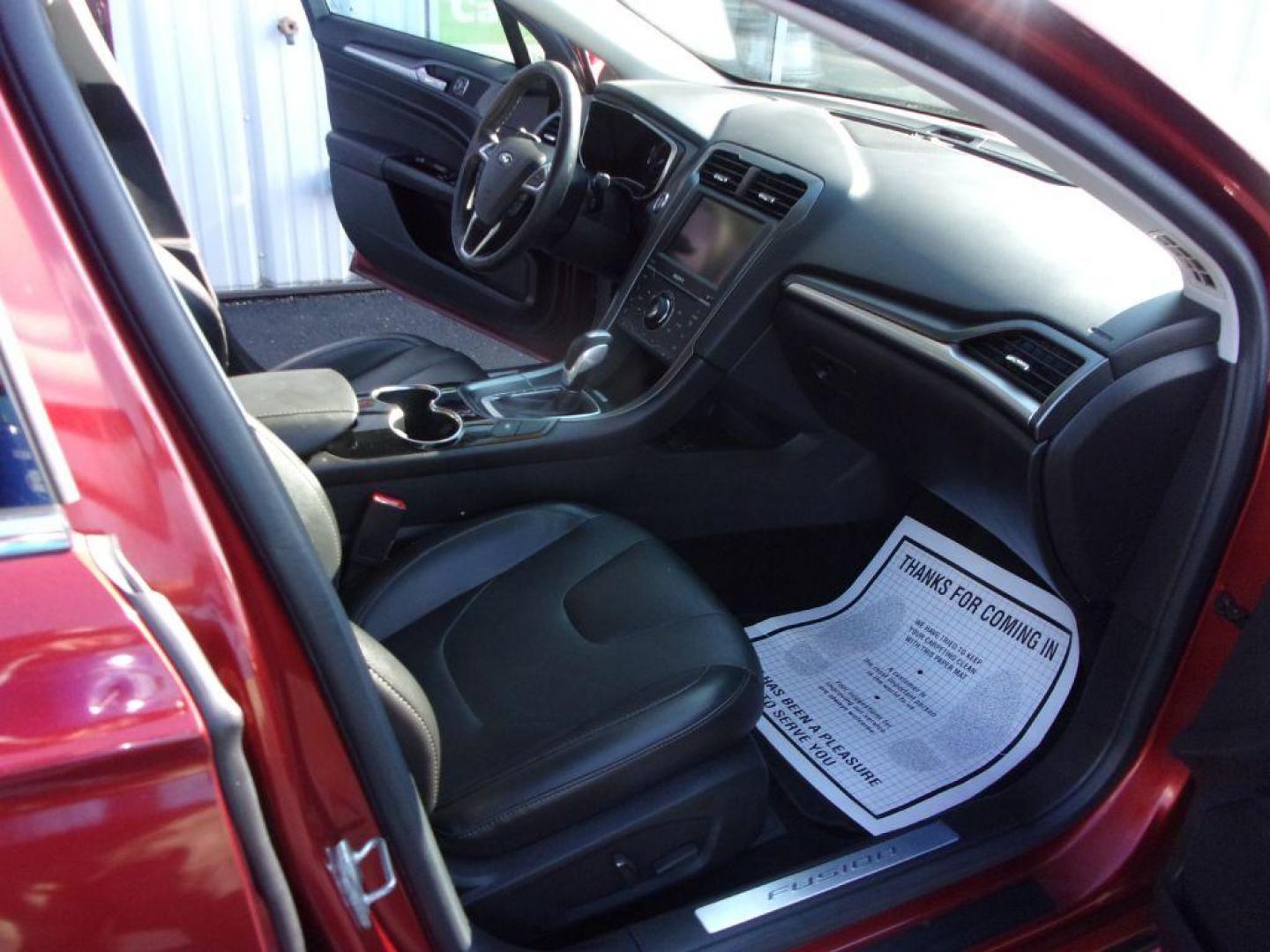 2014 RED FORD FUSION TITANIUM HYBRID (3FA6P0RU3ER) with an 2.0L engine, Continuously Variable transmission, located at 501 E. Columbia St., Springfield, OH, 45503, (800) 262-7122, 39.925262, -83.801796 - ***1-Owner***TITANIUM HYBRID***New Tires***Heated Leather Seating***Back-up Camera***Serviced and Detailed*** Jay North Auto has offered hand picked vehicles since 1965! Our customer's enjoy a NO pressure buying experience with a small town feel. All of our vehicles get fully inspected and detai - Photo#17