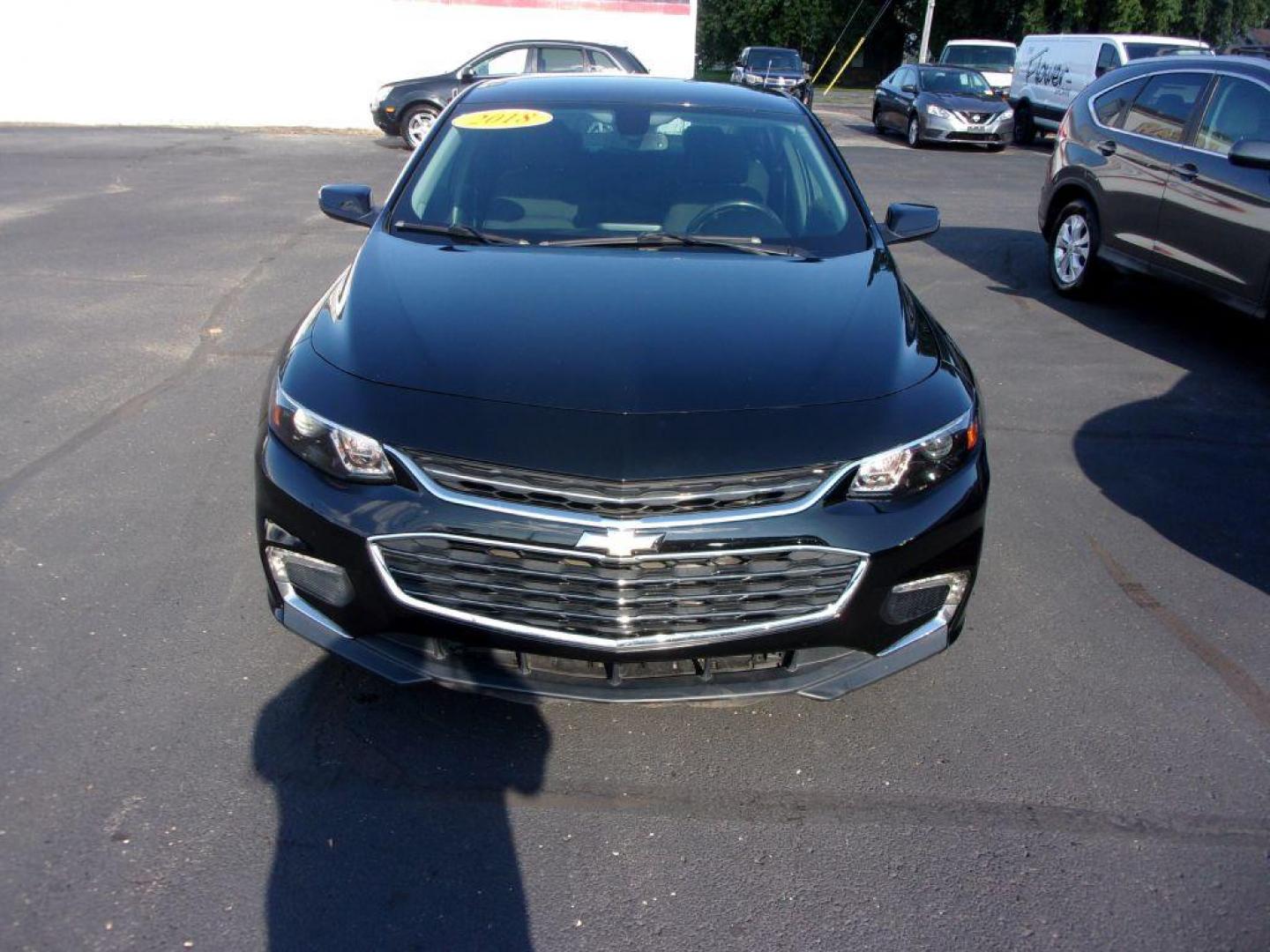 2018 BLACK CHEVROLET MALIBU LT (1G1ZD5ST1JF) with an 1.5L engine, Automatic transmission, located at 501 E. Columbia St., Springfield, OH, 45503, (800) 262-7122, 39.925262, -83.801796 - Photo#2