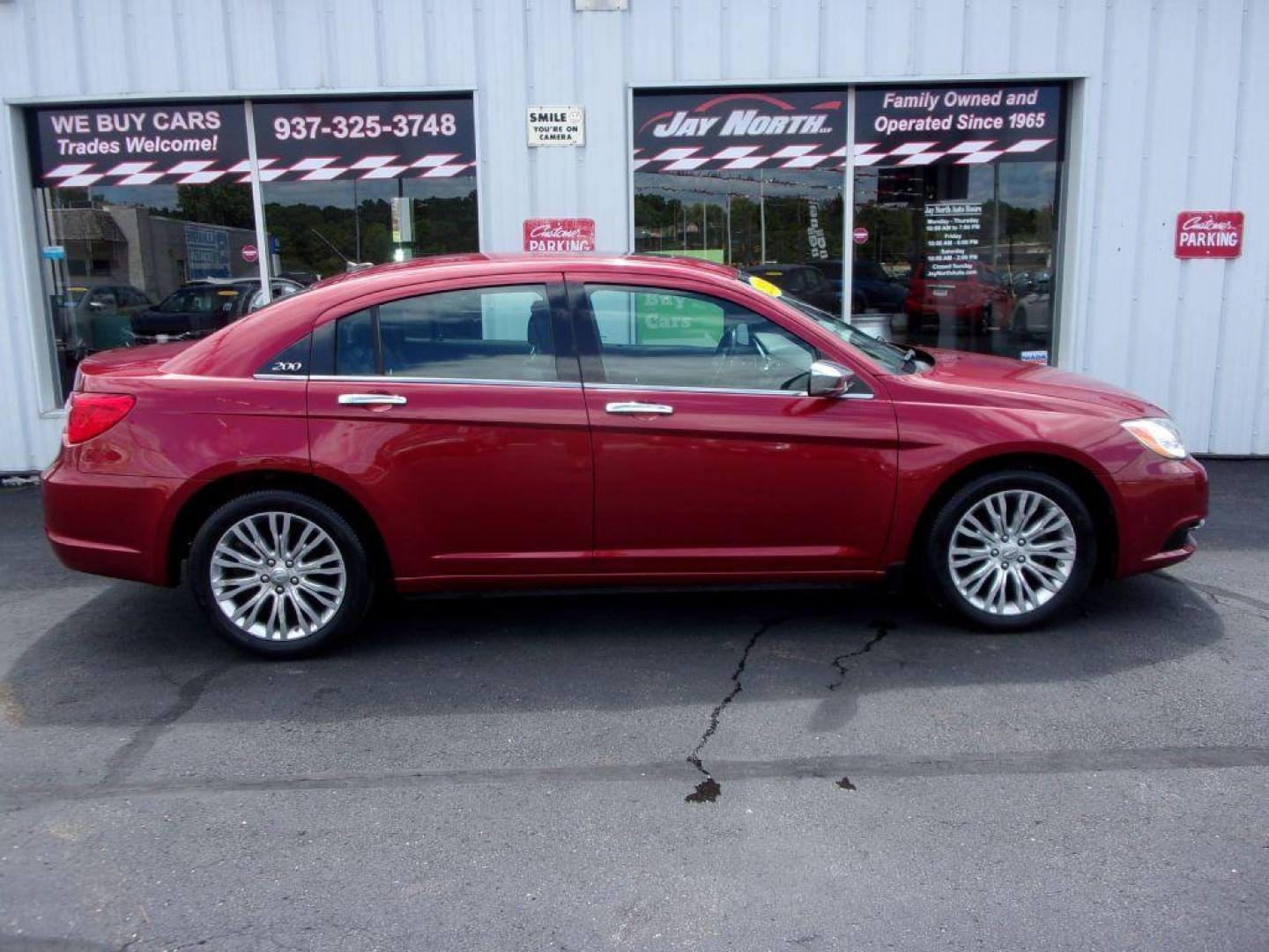 2012 RED CHRYSLER 200 LIMITED (1C3CCBCG1CN) with an 3.6L engine, Automatic transmission, located at 501 E. Columbia St., Springfield, OH, 45503, (800) 262-7122, 39.925262, -83.801796 - Photo#0