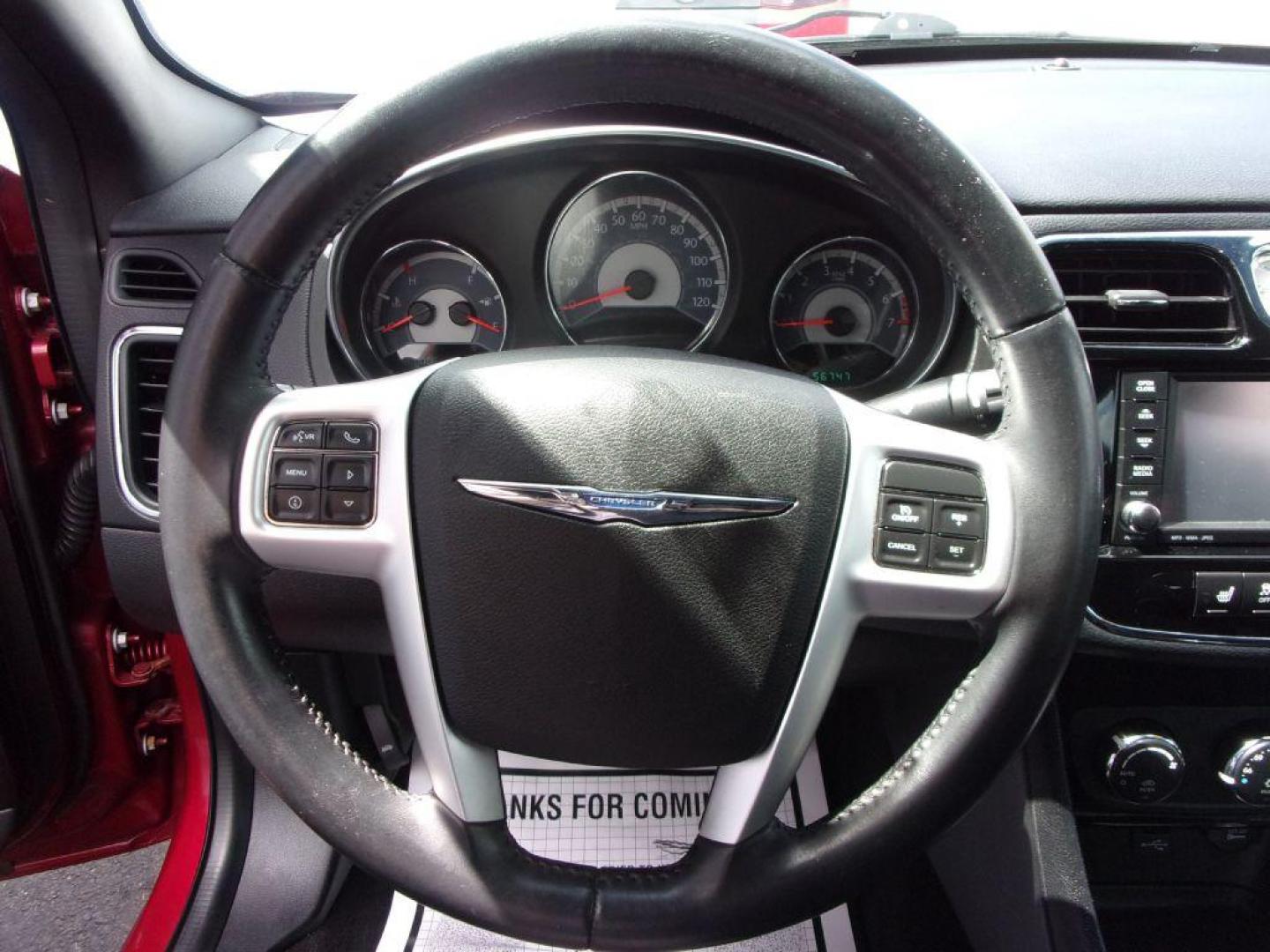 2012 RED CHRYSLER 200 LIMITED (1C3CCBCG1CN) with an 3.6L engine, Automatic transmission, located at 501 E. Columbia St., Springfield, OH, 45503, (800) 262-7122, 39.925262, -83.801796 - Photo#7