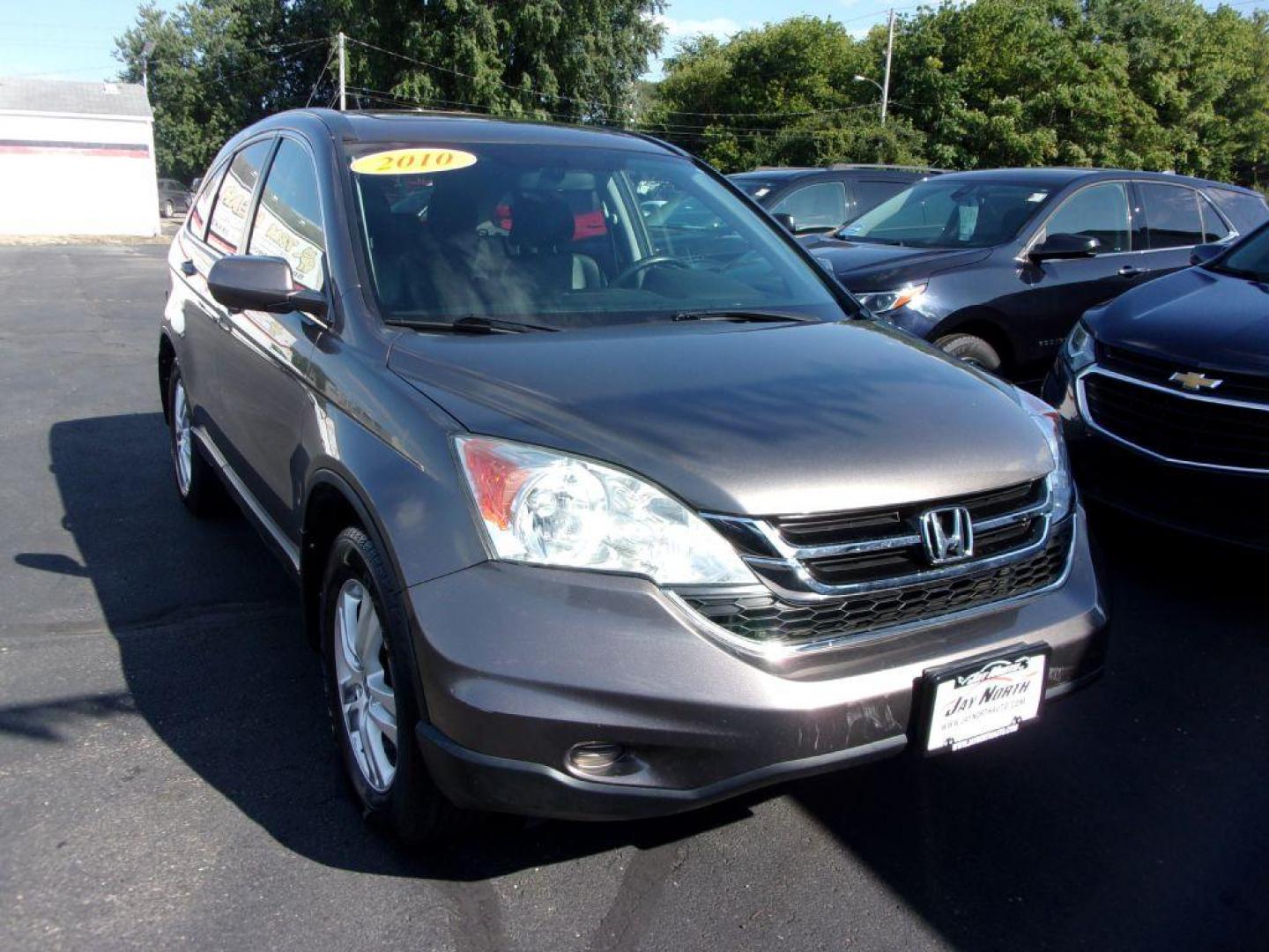 2010 GRAY HONDA CR-V EXL (5J6RE4H7XAL) with an 2.4L engine, Automatic transmission, located at 501 E. Columbia St., Springfield, OH, 45503, (800) 262-7122, 39.925262, -83.801796 - *** New Tires *** EX-L *** Moonroof *** Leather Seating *** AWD *** Serviced and Detailed *** Jay North Auto has offered hand picked vehicles since 1965! Our customer's enjoy a NO pressure buying experience with a small town feel. All of our vehicles get fully inspected and detailed. We are a p - Photo#1
