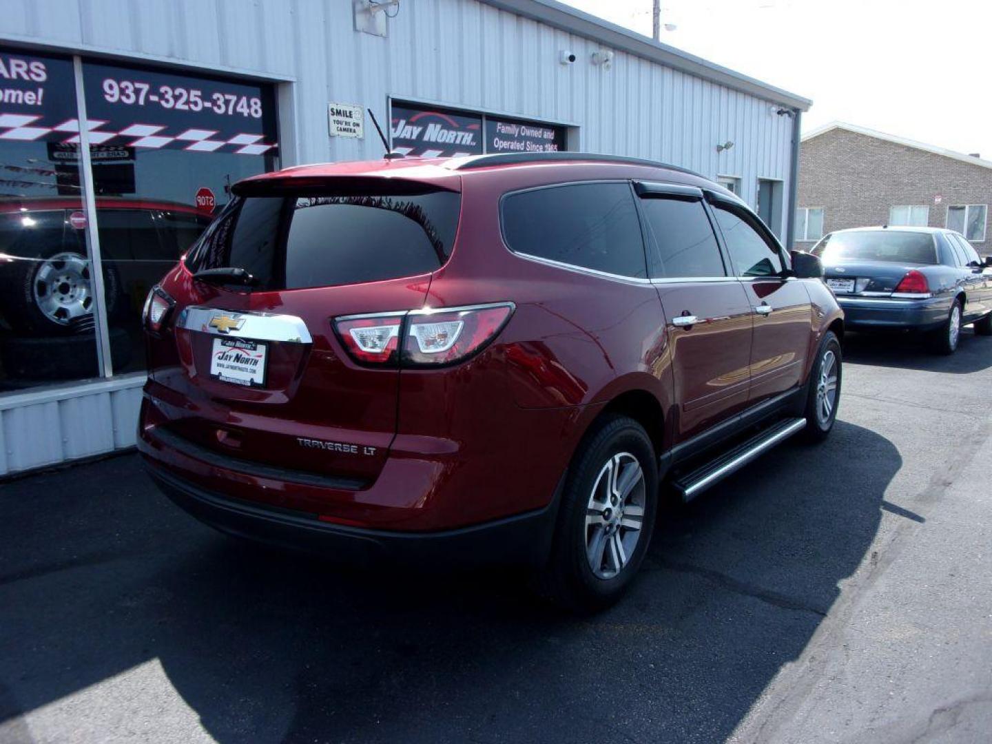 2015 RED CHEVROLET TRAVERSE LT (1GNKVGKDXFJ) with an 3.6L engine, Automatic transmission, located at 501 E. Columbia St., Springfield, OH, 45503, (800) 262-7122, 39.925262, -83.801796 - ***Clean Carfax***Heated Seats***Back-up Camera***46 Service Records on Carfax***3rd Row***Serviced and Detailed*** Jay North Auto has offered hand picked vehicles since 1965! Our customer's enjoy a NO pressure buying experience with a small town feel. All of our vehicles get fully inspected and - Photo#3