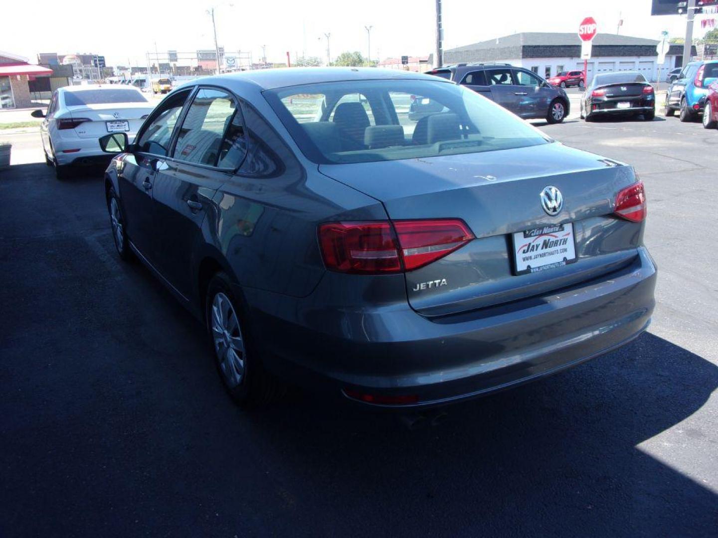 2015 GRAY VOLKSWAGEN JETTA S (3VW2K7AJ3FM) with an 2L engine, Automatic transmission, located at 501 E. Columbia St., Springfield, OH, 45503, (800) 262-7122, 39.925262, -83.801796 - Photo#4