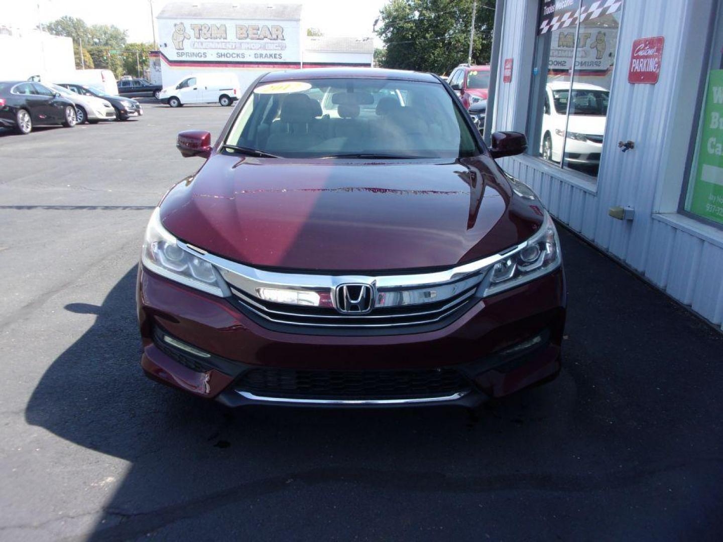 2017 RED HONDA ACCORD EXL (1HGCR3F80HA) with an 3.5L engine, Automatic transmission, located at 501 E. Columbia St., Springfield, OH, 45503, (800) 262-7122, 39.925262, -83.801796 - Photo#1