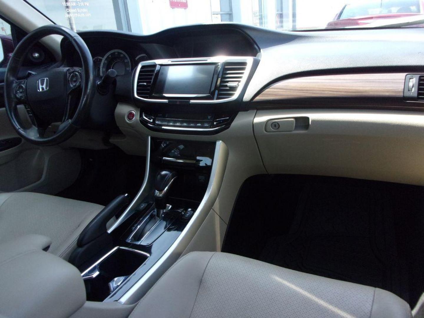 2017 RED HONDA ACCORD EXL (1HGCR3F80HA) with an 3.5L engine, Automatic transmission, located at 501 E. Columbia St., Springfield, OH, 45503, (800) 262-7122, 39.925262, -83.801796 - Photo#20