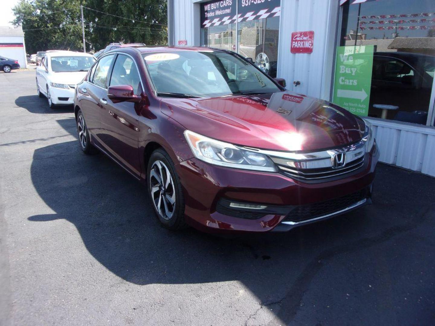 2017 RED HONDA ACCORD EXL (1HGCR3F80HA) with an 3.5L engine, Automatic transmission, located at 501 E. Columbia St., Springfield, OH, 45503, (800) 262-7122, 39.925262, -83.801796 - Photo#2
