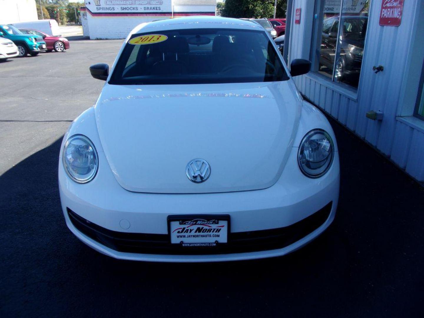 2013 WHITE VOLKSWAGEN BEETLE 2.5L (3VWFP7AT4DM) with an 2.5L engine, Automatic transmission, located at 501 E. Columbia St., Springfield, OH, 45503, (800) 262-7122, 39.925262, -83.801796 - Photo#1