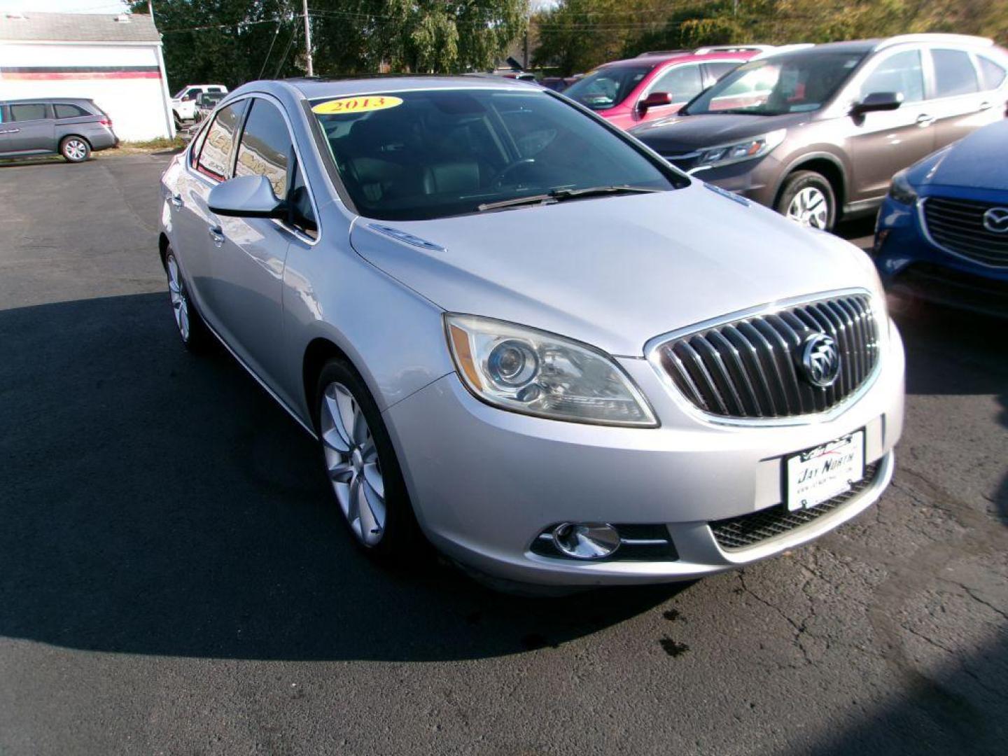 2013 SILVER BUICK VERANO LEATHER (1G4PS5SK0D4) with an 2.4L engine, Automatic transmission, located at 501 E. Columbia St., Springfield, OH, 45503, (800) 262-7122, 39.925262, -83.801796 - Photo#2