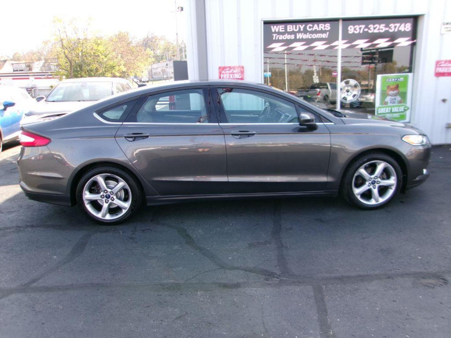 2016 GRAY FORD FUSION S (3FA6P0G75GR) with an 2.5L engine, Automatic transmission, located at 501 E. Columbia St., Springfield, OH, 45503, (800) 262-7122, 39.925262, -83.801796 - Photo#0