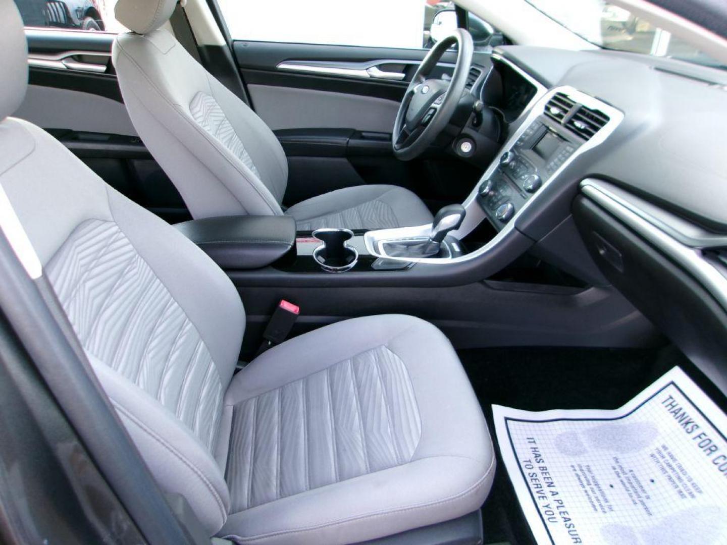 2016 GRAY FORD FUSION S (3FA6P0G75GR) with an 2.5L engine, Automatic transmission, located at 501 E. Columbia St., Springfield, OH, 45503, (800) 262-7122, 39.925262, -83.801796 - Photo#15