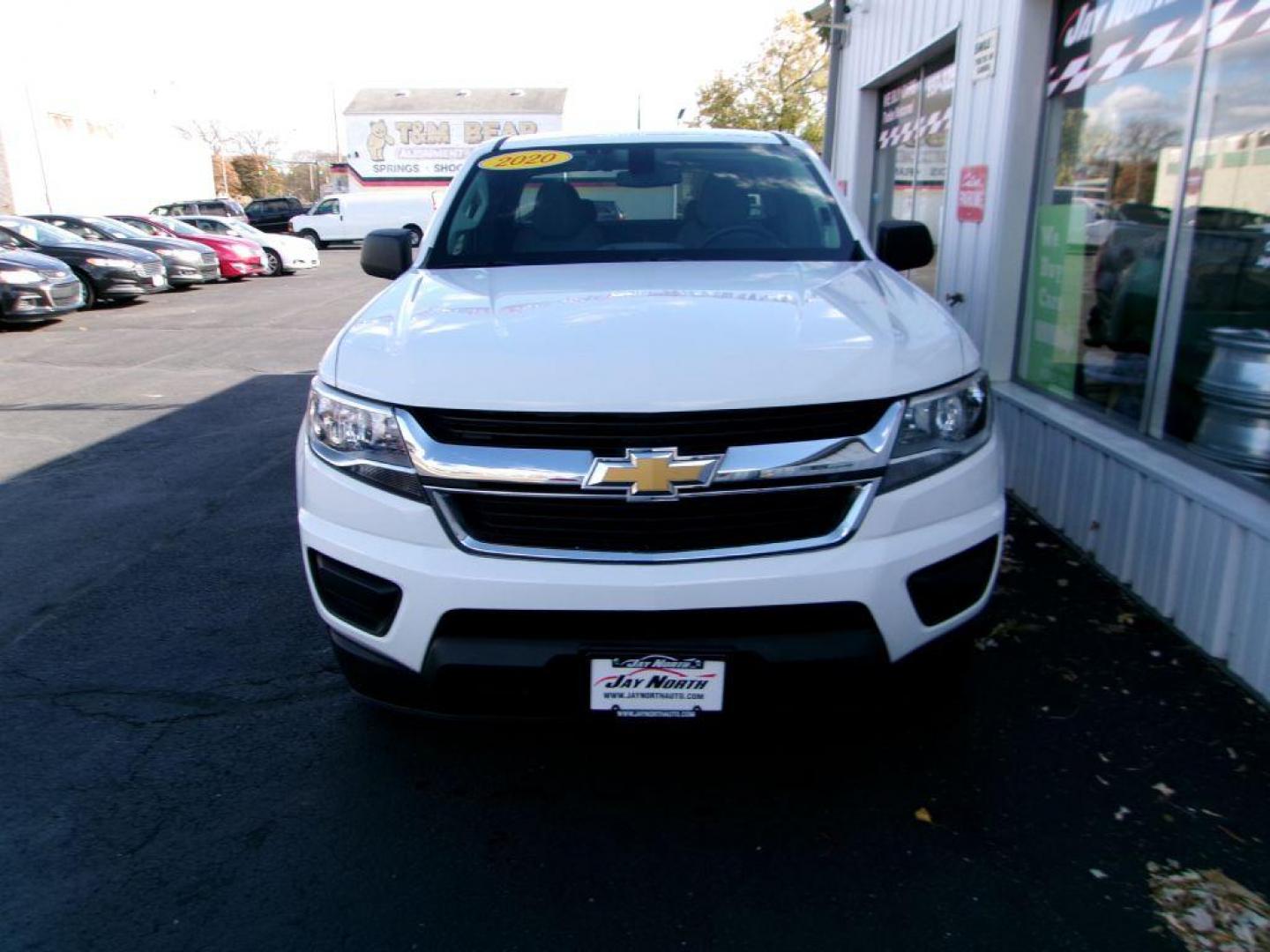 2020 WHITE CHEVROLET COLORADO EXT CAB 2WT (1GCHSBEA5L1) with an 2.5L engine, Automatic transmission, located at 501 E. Columbia St., Springfield, OH, 45503, (800) 262-7122, 39.925262, -83.801796 - ***1-Owner***Work Truck***Back-up Camera***Serviced and Detailed*** Jay North Auto has offered hand picked vehicles since 1965! Our customer's enjoy a NO pressure buying experience with a small town feel. All of our vehicles get fully inspected and detailed. We are a preferred dealer for many - Photo#1