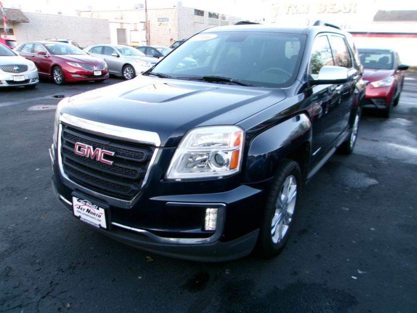 2016 BLUE GMC TERRAIN SLE (2GKALNEKXG6) with an 2.4L engine, Automatic transmission, located at 501 E. Columbia St., Springfield, OH, 45503, (800) 262-7122, 39.925262, -83.801796 - Photo#3