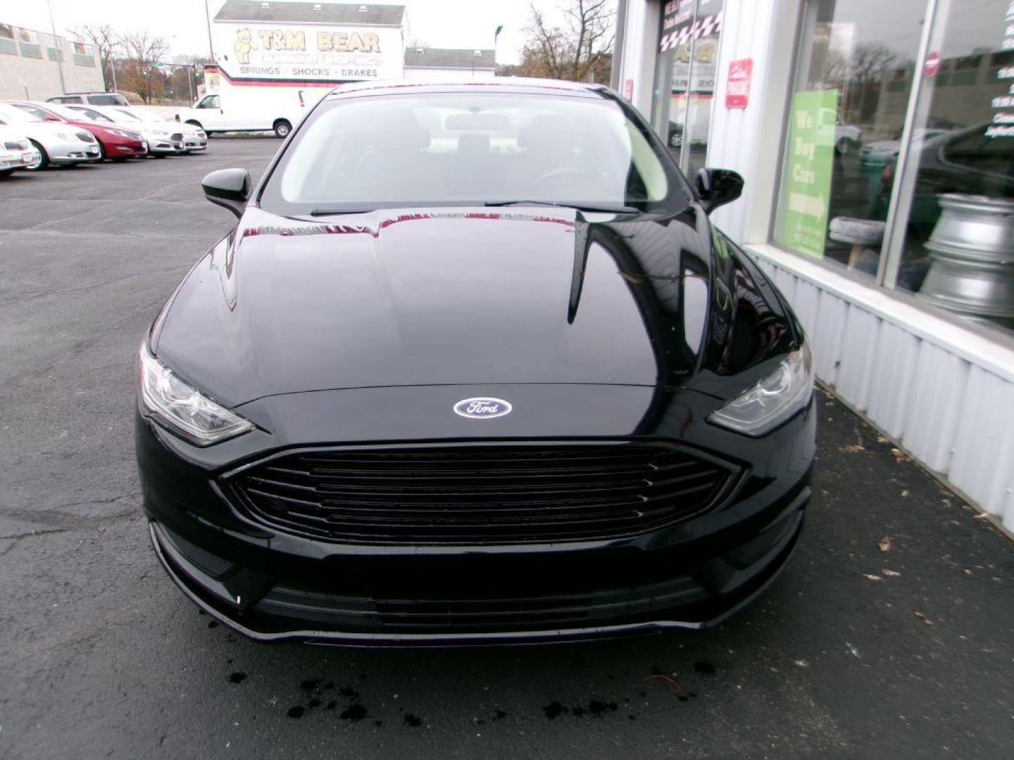 2017 BLACK FORD FUSION SE HYBRID (3FA6P0LU1HR) with an 2.0L engine, Continuously Variable transmission, located at 501 E. Columbia St., Springfield, OH, 45503, (800) 262-7122, 39.925262, -83.801796 - ***Hybrid***SE***New Brakes***Back-up Camera***SYNC 3***Serviced and Detailed*** Jay North Auto has offered hand picked vehicles since 1965! Our customer's enjoy a NO pressure buying experience with a small town feel. All of our vehicles get fully inspected and detailed. We are a preferred dea - Photo#1
