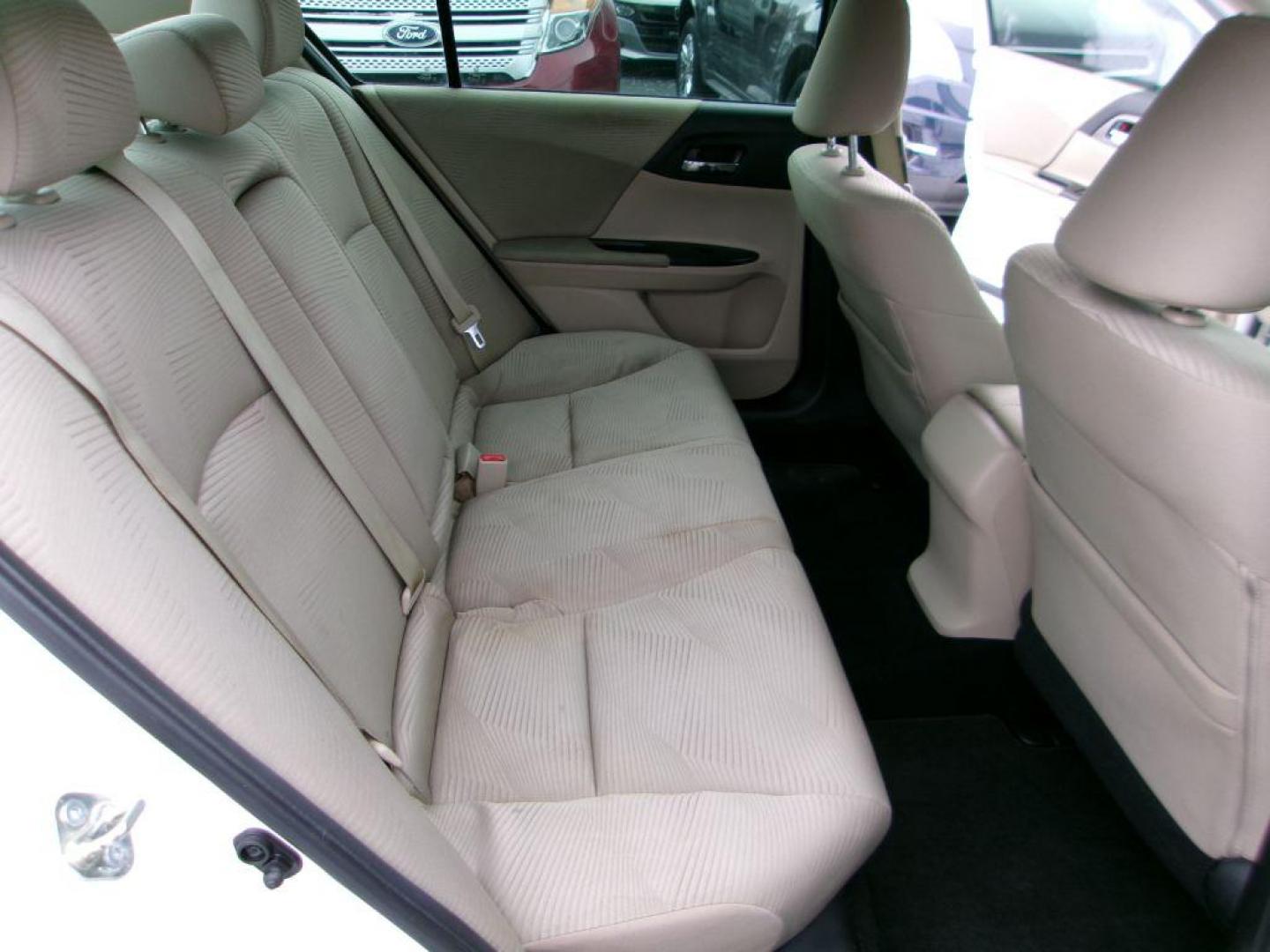 2015 WHITE HONDA ACCORD LX (1HGCR2F3XFA) with an 2.4L engine, Continuously Variable transmission, located at 501 E. Columbia St., Springfield, OH, 45503, (800) 262-7122, 39.925262, -83.801796 - Photo#14