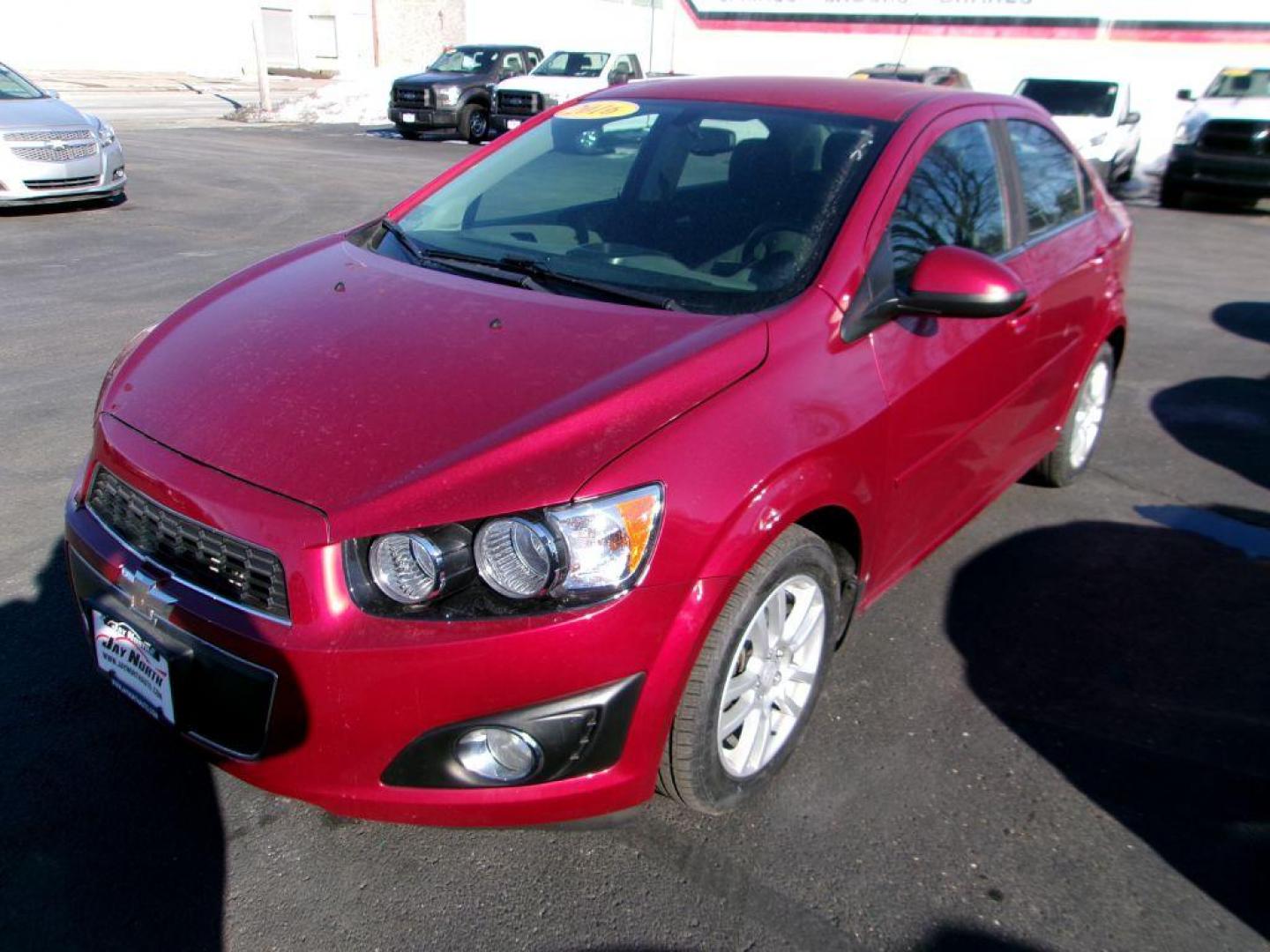 2016 RED CHEVROLET SONIC LT (1G1JC5SH9G4) with an 1.8L engine, Automatic transmission, located at 501 E. Columbia St., Springfield, OH, 45503, (800) 262-7122, 39.925262, -83.801796 - Photo#3