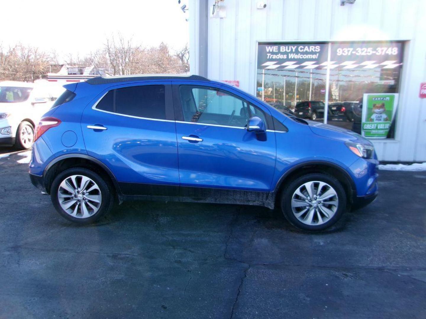2017 BLUE BUICK ENCORE PREFERRED (KL4CJESBXHB) with an 1.4L engine, Automatic transmission, located at 501 E. Columbia St., Springfield, OH, 45503, (800) 262-7122, 39.925262, -83.801796 - Photo#0