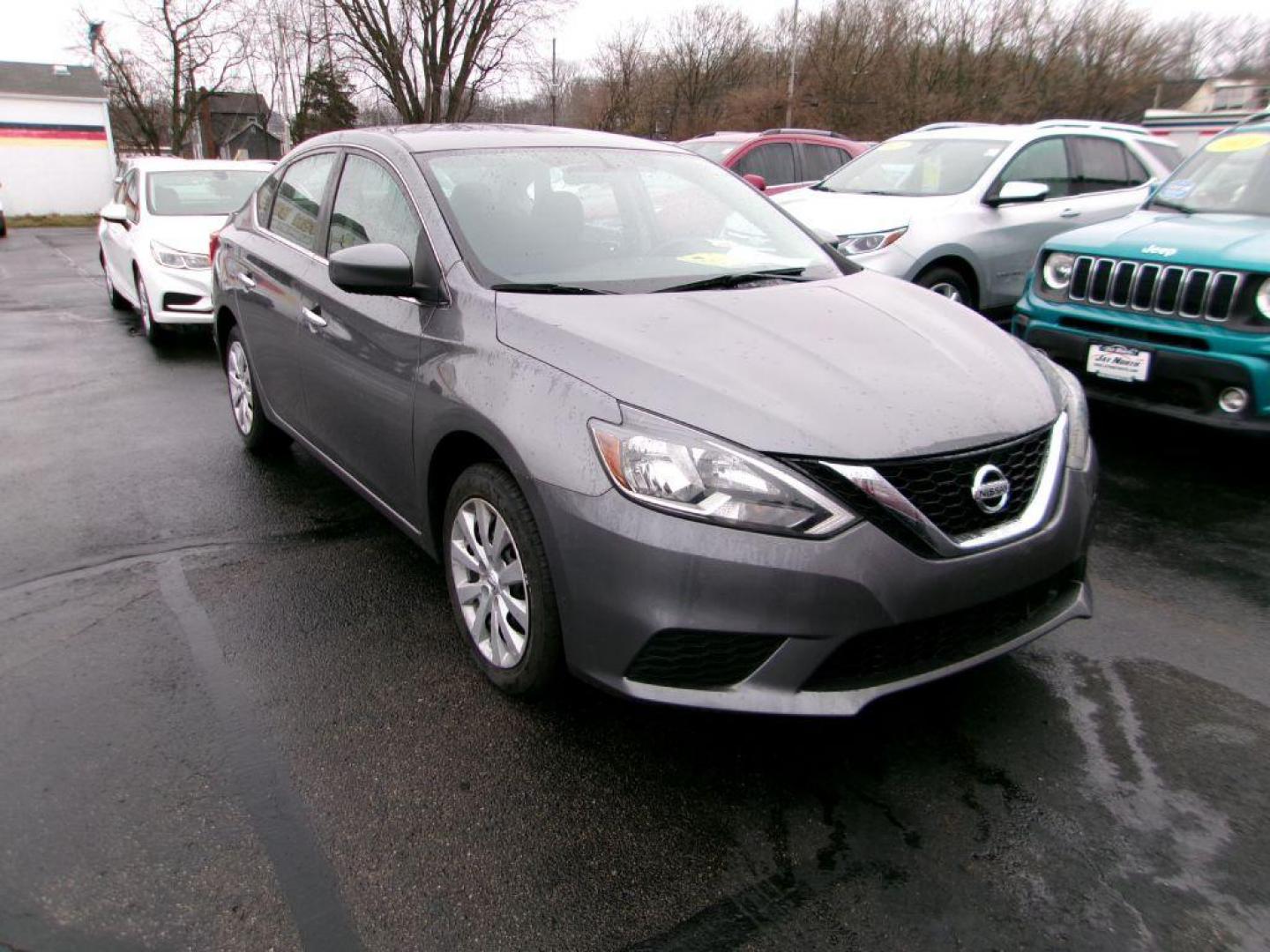 2019 GRAY NISSAN SENTRA S (3N1AB7APXKY) with an 1.8L engine, Continuously Variable transmission, located at 501 E. Columbia St., Springfield, OH, 45503, (800) 262-7122, 39.925262, -83.801796 - Photo#2