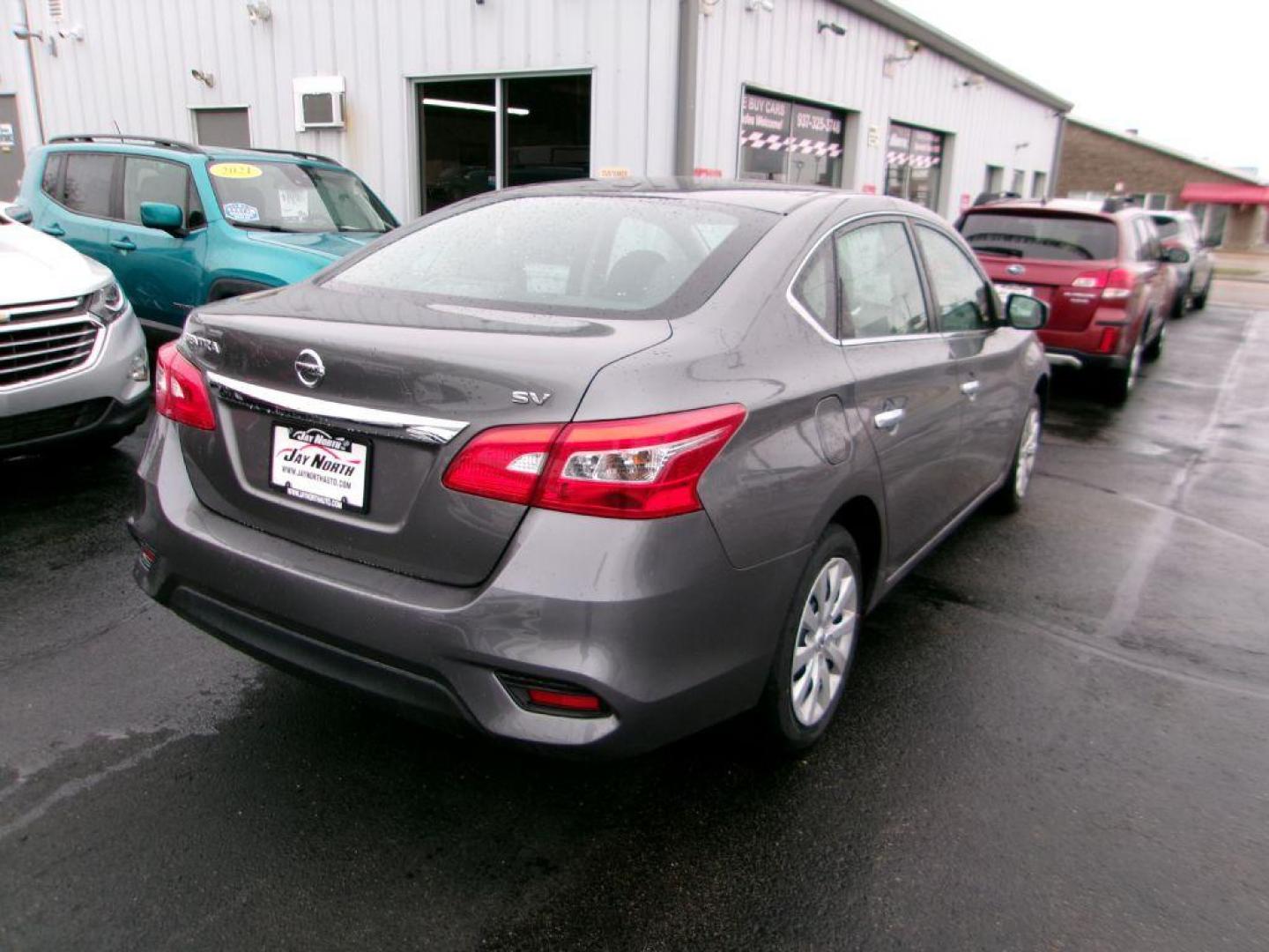 2019 GRAY NISSAN SENTRA S (3N1AB7APXKY) with an 1.8L engine, Continuously Variable transmission, located at 501 E. Columbia St., Springfield, OH, 45503, (800) 262-7122, 39.925262, -83.801796 - Photo#3