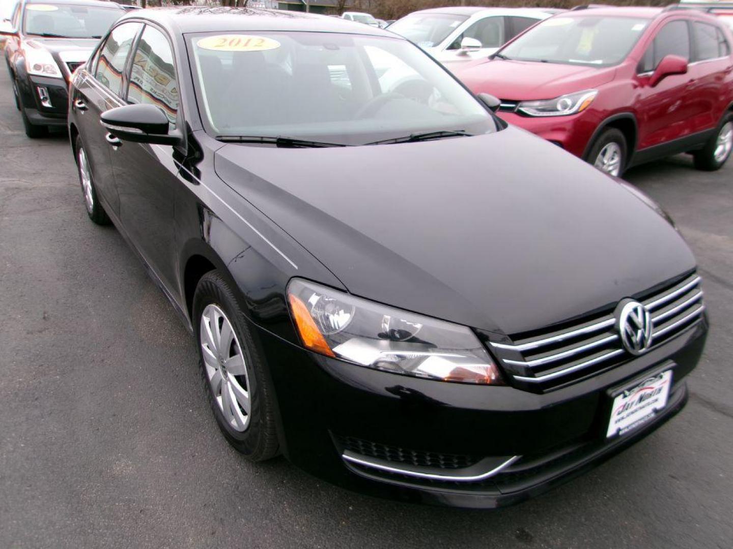 2012 BLACK VOLKSWAGEN PASSAT S (1VWAP7A36CC) with an 2.5L engine, Automatic transmission, located at 501 E. Columbia St., Springfield, OH, 45503, (800) 262-7122, 39.925262, -83.801796 - ***43 Service Records on Carfax***NICE***2.5L***Serviced and Detailed*** Jay North Auto has offered hand picked vehicles since 1965! Our customer's enjoy a NO pressure buying experience with a small town feel. All of our vehicles get fully inspected and detailed. We are a preferred dealer for - Photo#1