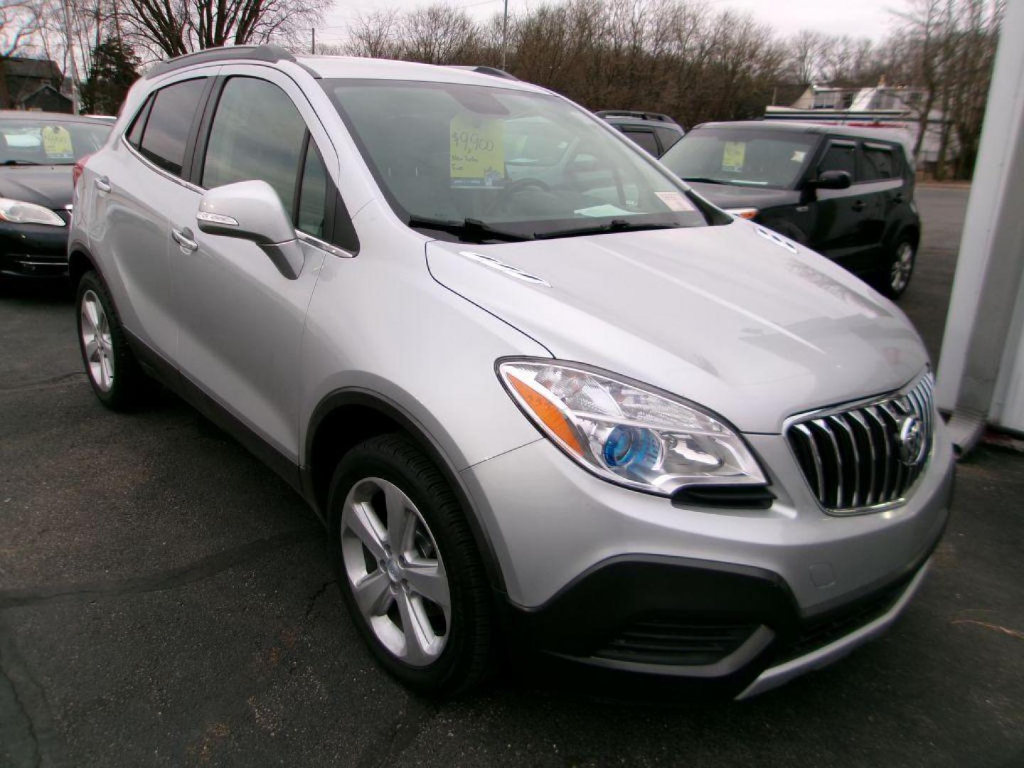 2015 SILVER BUICK ENCORE (KL4CJASB5FB) with an 1.4L engine, Automatic transmission, located at 501 E. Columbia St., Springfield, OH, 45503, (800) 262-7122, 39.925262, -83.801796 - *** Clean CarFax *** New Turbo *** Serviced and Detailed *** FWD *** Jay North Auto has offered hand picked vehicles since 1965! Our customer's enjoy a NO pressure buying experience with a small town feel. All of our vehicles get fully inspected and detailed. We are a preferred dealer for many - Photo#1