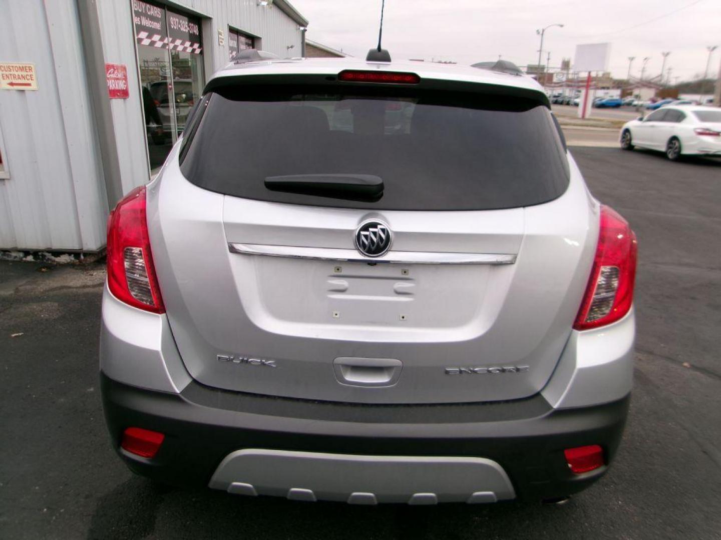 2015 SILVER BUICK ENCORE (KL4CJASB5FB) with an 1.4L engine, Automatic transmission, located at 501 E. Columbia St., Springfield, OH, 45503, (800) 262-7122, 39.925262, -83.801796 - *** Clean CarFax *** New Turbo *** Serviced and Detailed *** FWD *** Jay North Auto has offered hand picked vehicles since 1965! Our customer's enjoy a NO pressure buying experience with a small town feel. All of our vehicles get fully inspected and detailed. We are a preferred dealer for many - Photo#5