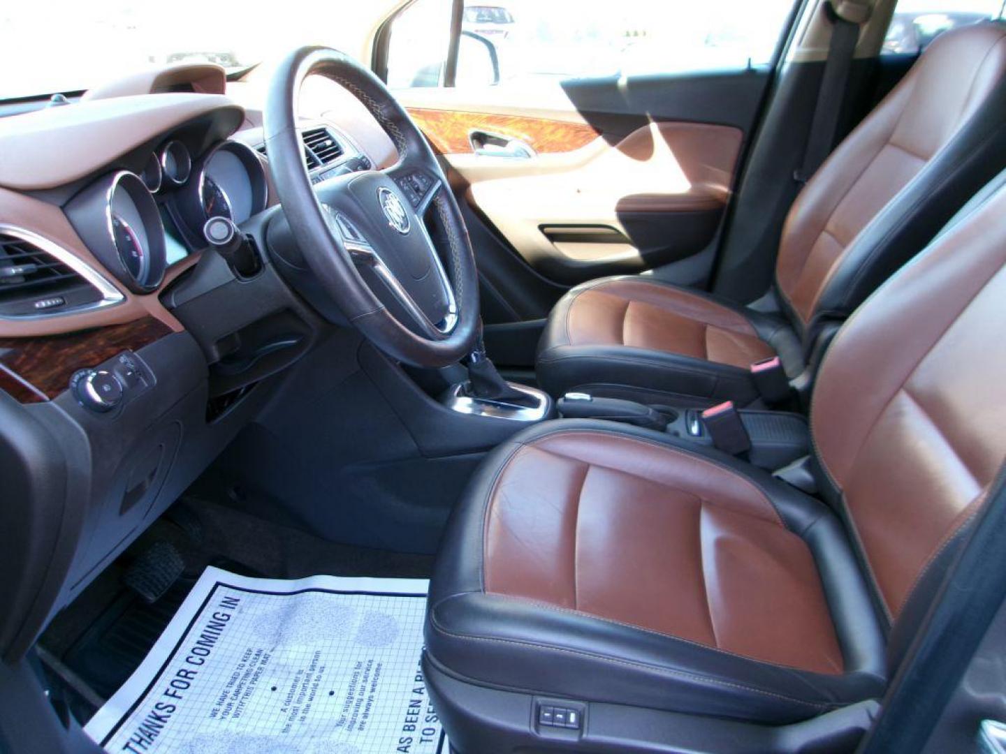 2014 BROWN BUICK ENCORE LEATHER GROUP (KL4CJGSB3EB) with an 1.4L engine, Automatic transmission, located at 501 E. Columbia St., Springfield, OH, 45503, (800) 262-7122, 39.925262, -83.801796 - *** New Turbo *** New Front Pads and Rotors *** Tune Up *** New Water Pump *** New Catalytic Converter *** Serviced and Detailed *** Leather *** Moonroof *** Remote Start *** Jay North Auto has offered hand picked vehicles since 1965! Our customer's enjoy a NO pressure buying experience with a - Photo#8