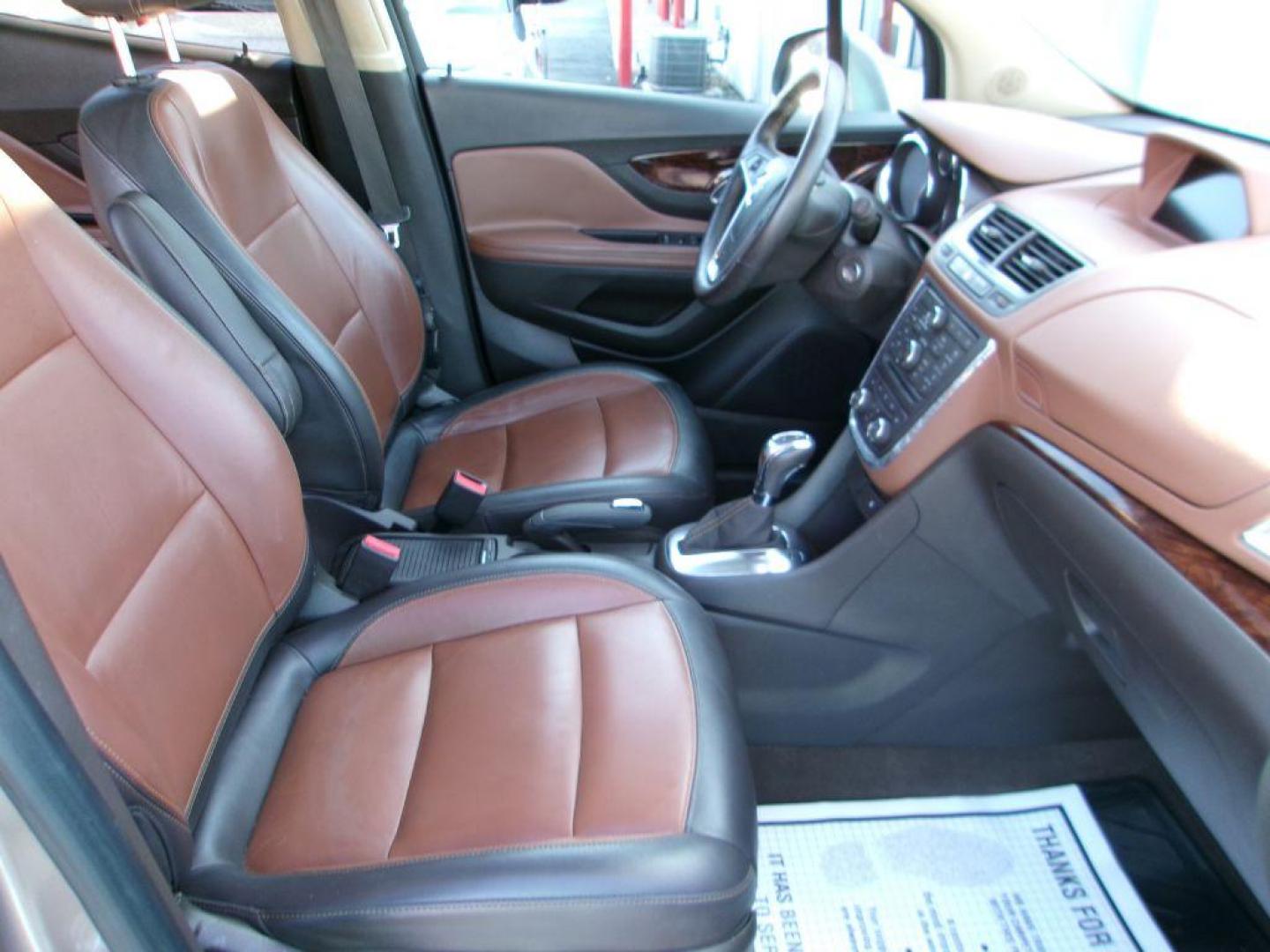2014 BROWN BUICK ENCORE LEATHER GROUP (KL4CJGSB3EB) with an 1.4L engine, Automatic transmission, located at 501 E. Columbia St., Springfield, OH, 45503, (800) 262-7122, 39.925262, -83.801796 - *** New Turbo *** New Front Pads and Rotors *** Tune Up *** New Water Pump *** New Catalytic Converter *** Serviced and Detailed *** Leather *** Moonroof *** Remote Start *** Jay North Auto has offered hand picked vehicles since 1965! Our customer's enjoy a NO pressure buying experience with a - Photo#17