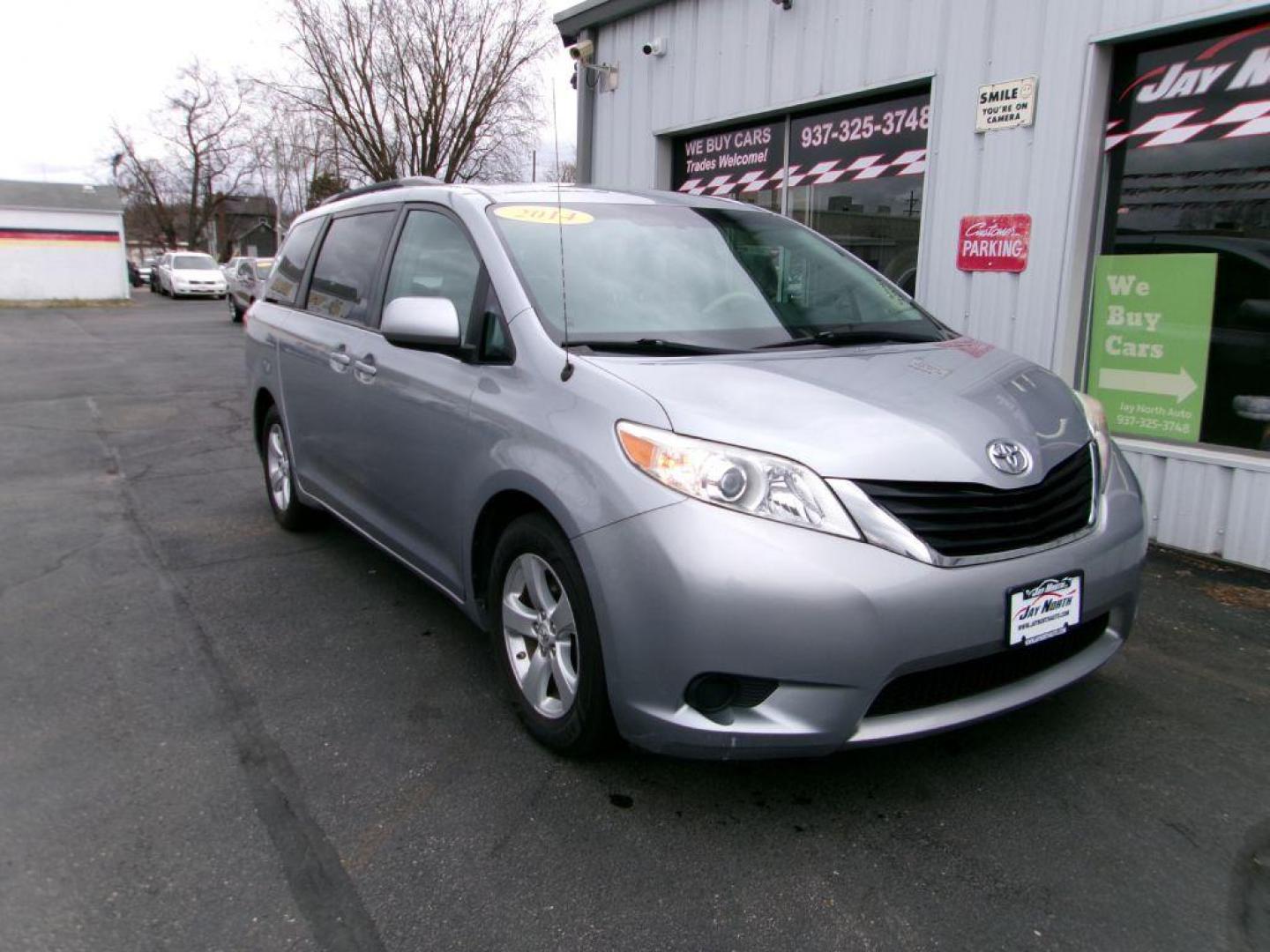 2014 GRAY TOYOTA SIENNA LE (5TDKK3DC3ES) with an 3.5L engine, Automatic transmission, located at 501 E. Columbia St., Springfield, OH, 45503, (800) 262-7122, 39.925262, -83.801796 - ***Clean Carfax***Drivers Rear Power Sliding Door Not Working***New Battery***LE***3.5L V6***3rd Row Seating***Serviced and Detailed*** Jay North Auto has offered hand picked vehicles since 1965! Our customer's enjoy a NO pressure buying experience with a small town feel. All of our vehicles g - Photo#2
