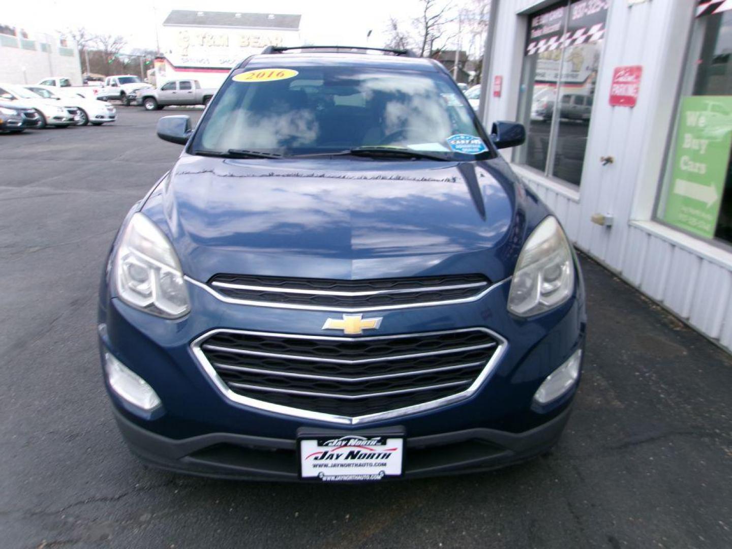 2016 BLUE CHEVROLET EQUINOX LT (2GNALCEK3G6) with an 2.4L engine, Automatic transmission, located at 501 E. Columbia St., Springfield, OH, 45503, (800) 262-7122, 39.925262, -83.801796 - ***New Timing***New Tires***New Rear Pads and Rotors***Replaced Front Struts and Sway Bar Links***Serviced and Detailed*** Jay North Auto has offered hand picked vehicles since 1965! Our customer's enjoy a NO pressure buying experience with a small town feel. All of our vehicles get fully inspec - Photo#2
