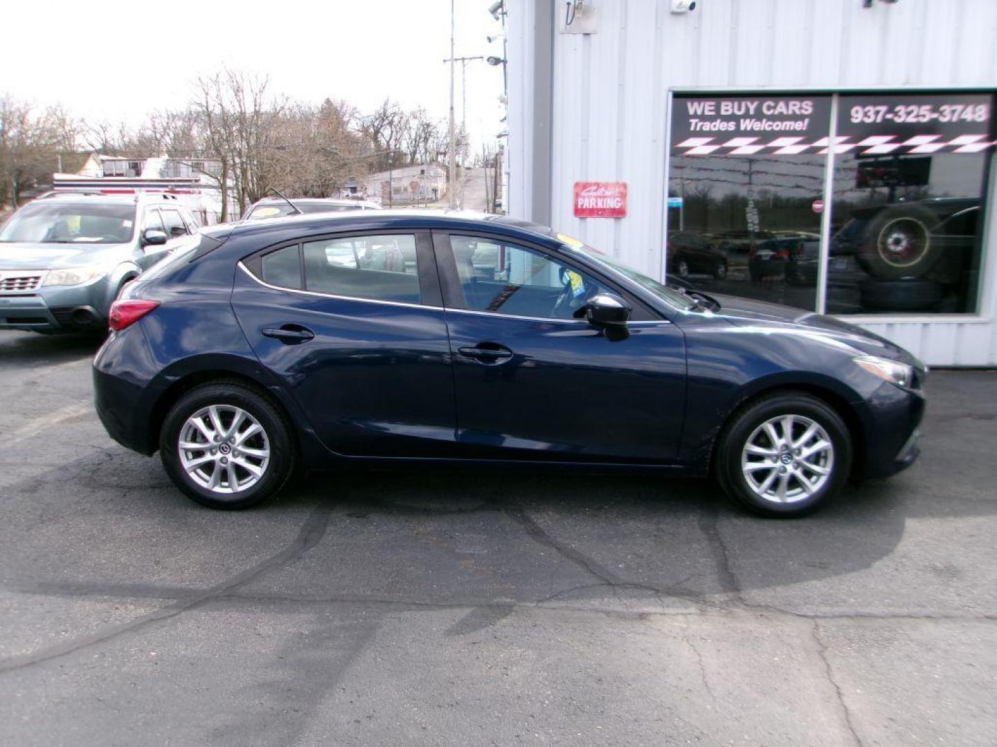 2014 BLUE MAZDA 3 TOURING (JM1BM1L73E1) with an 2.0L engine, Automatic transmission, located at 501 E. Columbia St., Springfield, OH, 45503, (800) 262-7122, 39.925262, -83.801796 - Photo#0