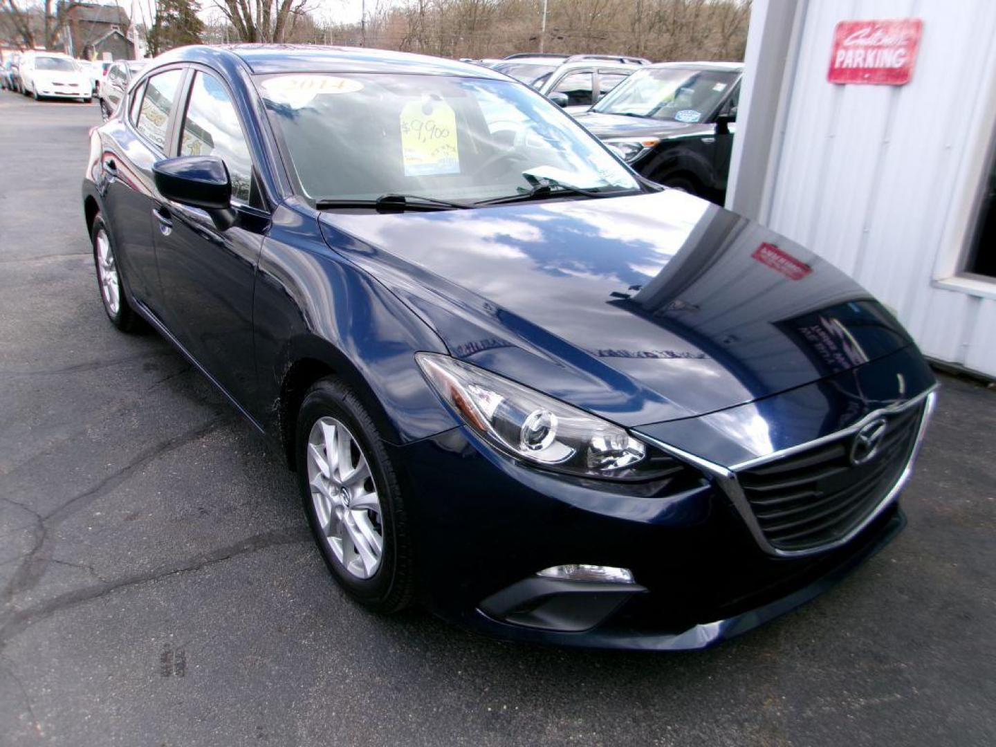 2014 BLUE MAZDA 3 TOURING (JM1BM1L73E1) with an 2.0L engine, Automatic transmission, located at 501 E. Columbia St., Springfield, OH, 45503, (800) 262-7122, 39.925262, -83.801796 - Photo#1