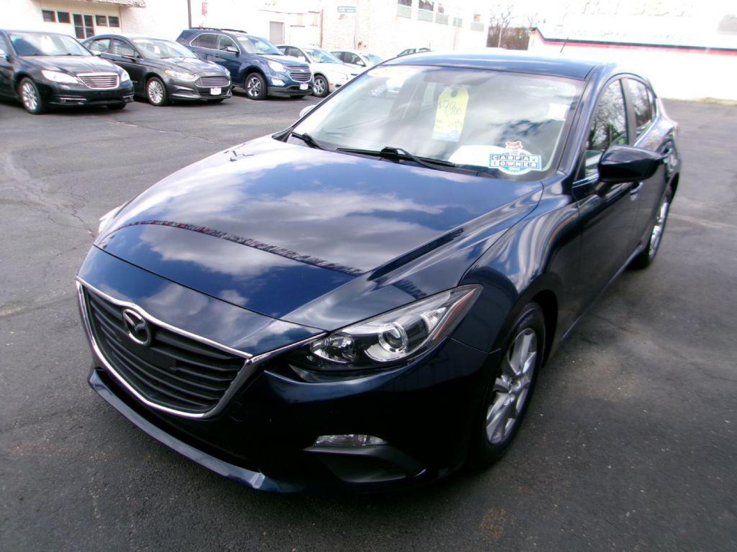 2014 BLUE MAZDA 3 TOURING (JM1BM1L73E1) with an 2.0L engine, Automatic transmission, located at 501 E. Columbia St., Springfield, OH, 45503, (800) 262-7122, 39.925262, -83.801796 - Photo#3