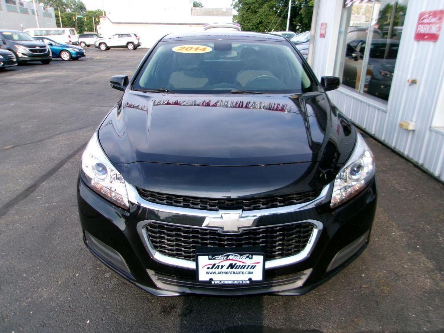 2014 BLACK CHEVROLET MALIBU 1LT (1G11C5SL3EF) with an 2.5L engine, Automatic transmission, located at 501 E. Columbia St., Springfield, OH, 45503, (800) 262-7122, 39.925262, -83.801796 - *** New Tires *** Serviced and Detailed *** Low Miles *** NICE!!! *** Jay North Auto has offered hand picked vehicles since 1965! Our customer's enjoy a NO pressure buying experience with a small town feel. All of our vehicles get fully inspected and detailed. We are a preferred dealer for many - Photo#1